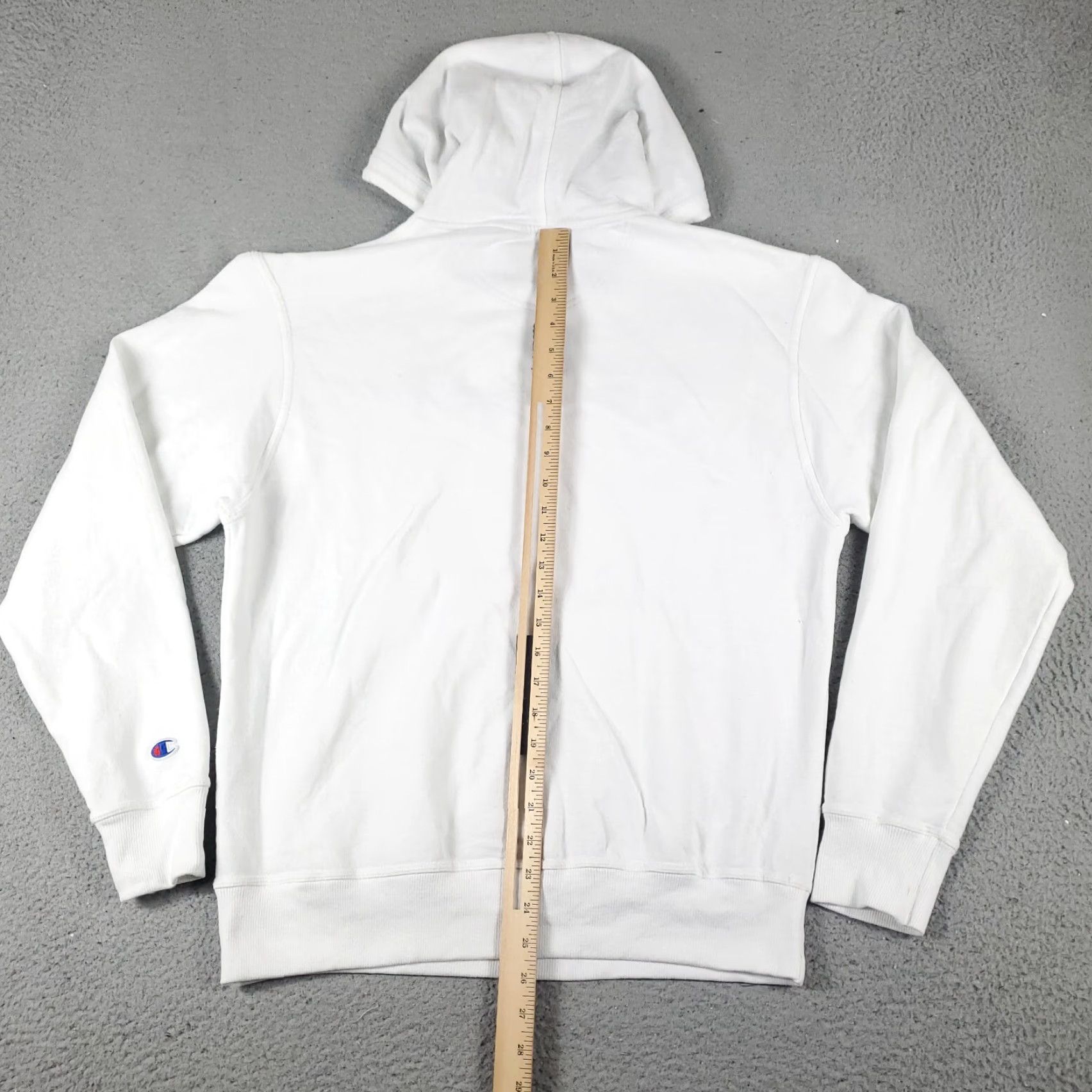 Champion Champion Men's White Fleece Pullover Hoodie Sweatshirt, Long Sleeve, Mock Neck, Logo Zipper, Regular Fit, All Seasons, Casual Size US M / EU 48-50 / 2 - 6 Thumbnail