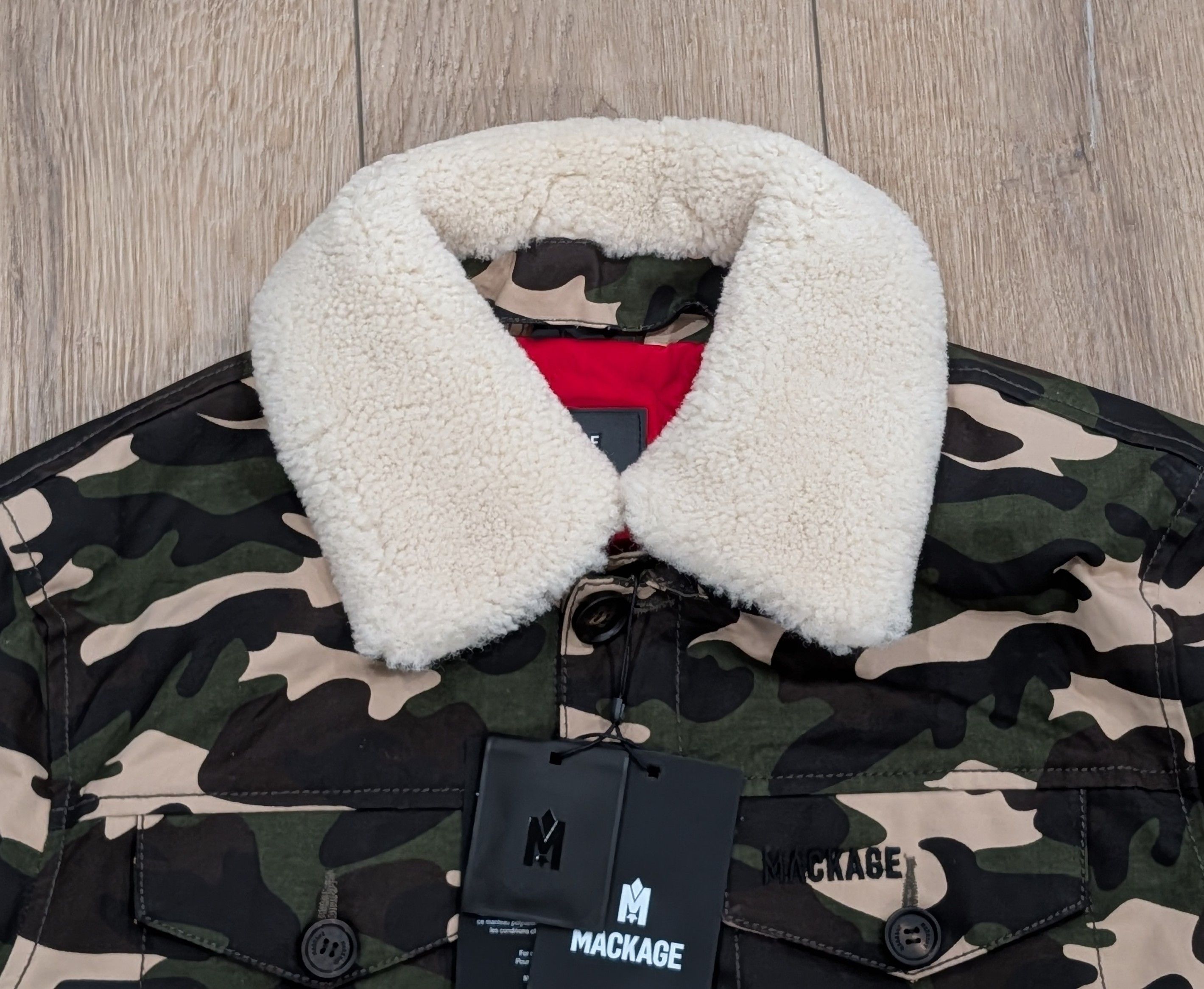 Mackage $890 Mens MACKAGE "Nash" Logo Camo Trucker Jacket 38 - Small Size US M / EU 48-50 / 2 - 2 Thumbnail