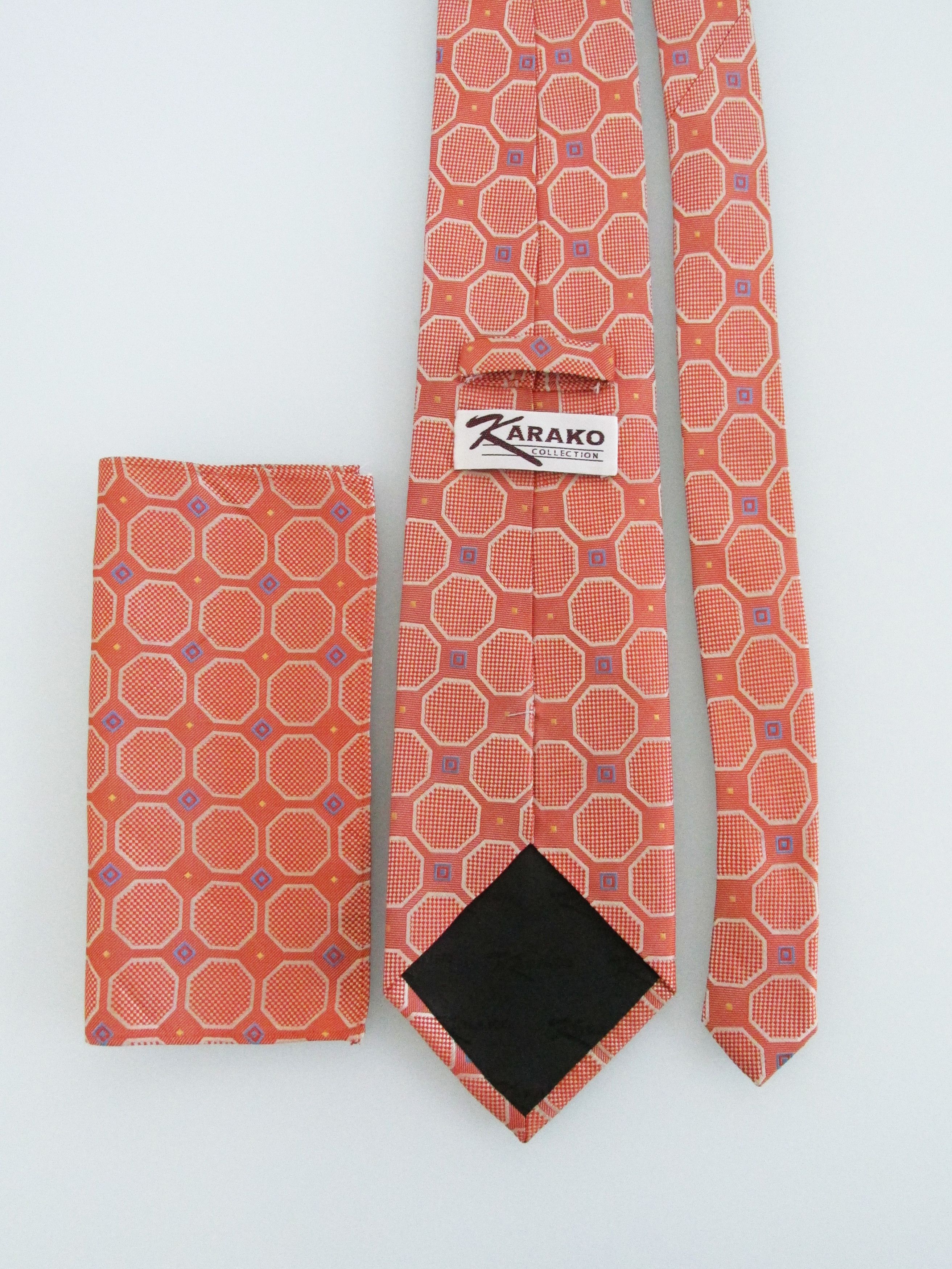 Other Karako Collection (NWOT) Men's Silk Tie & Pocket Square Set Size ONE SIZE - 4 Thumbnail