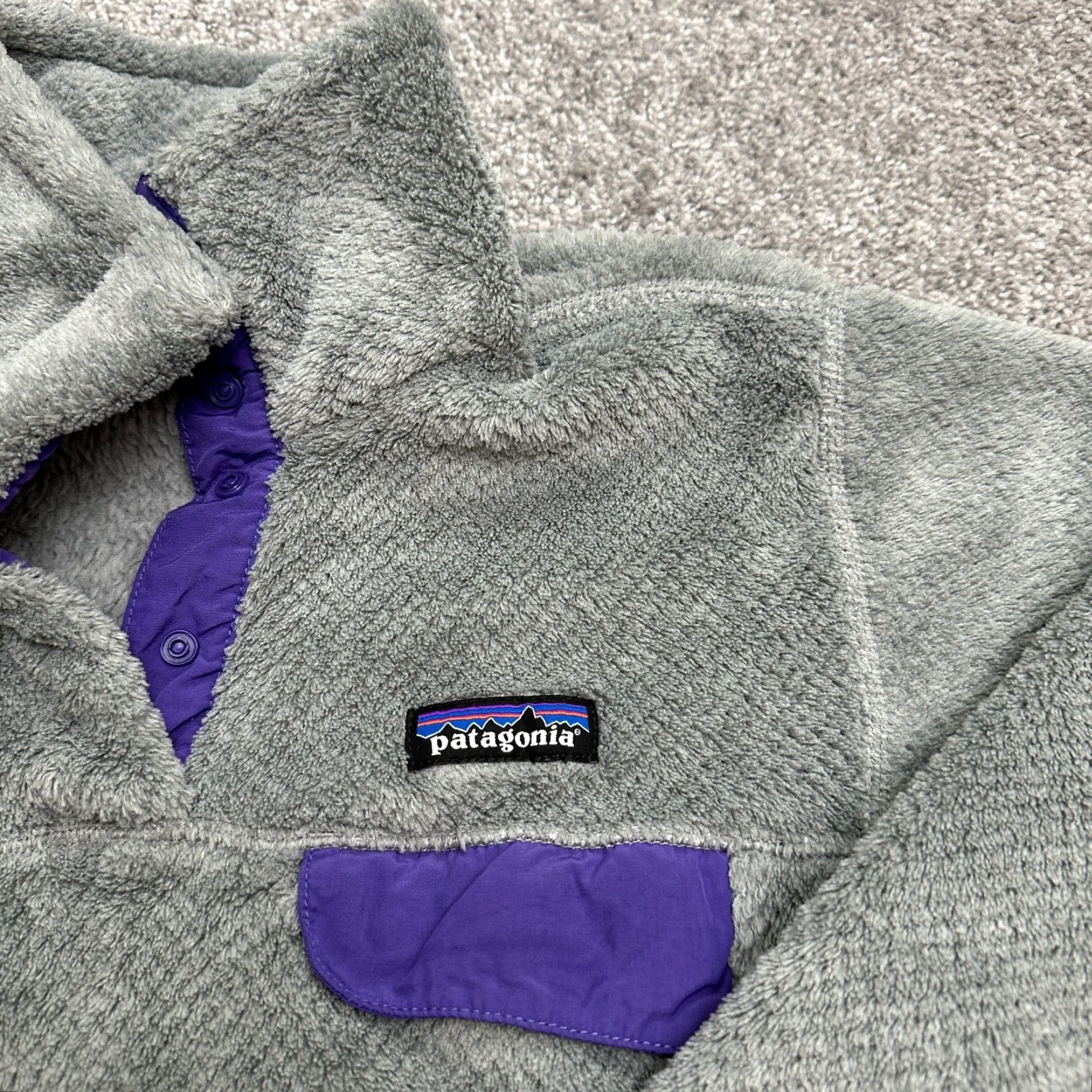 Patagonia Patagonia Jacket Woman Small Gray Purple 1/4 Snap Fleece Re-Tool Mid-Length Size S / US 4 / IT 40 - 4 Thumbnail