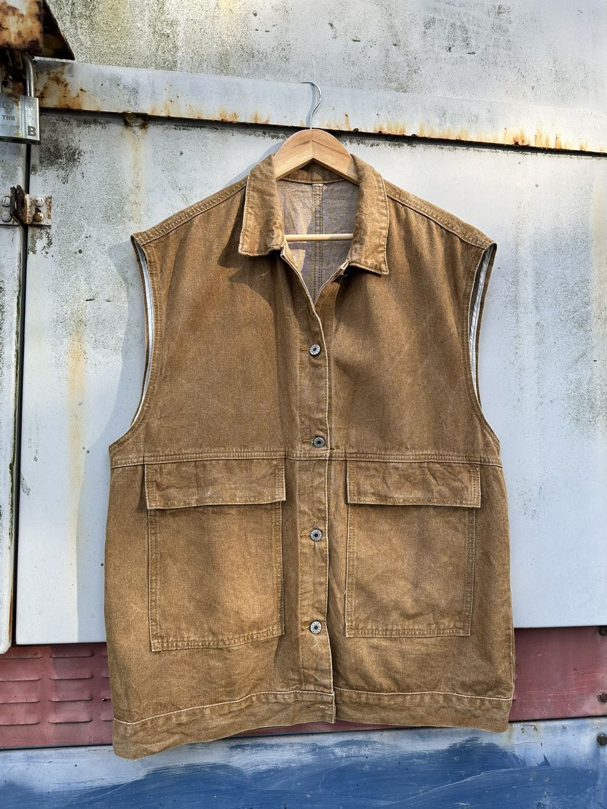 Vintage 🪖Vintage 90’s Brown Jean Tactical Vest Size US XL / EU 56 / 4 - 3 Thumbnail