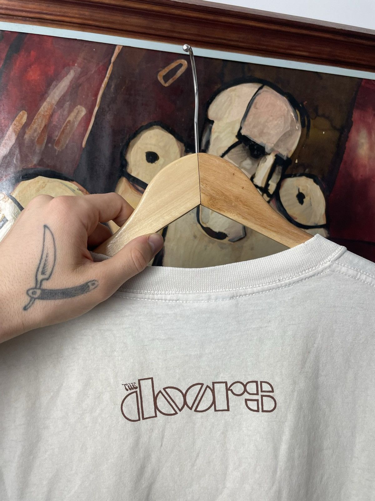 Band Tees 90s Og Jim Morrison The Doors Tribute Vintage Band Tee Rock Size US XL / EU 56 / 4 - 3 Thumbnail