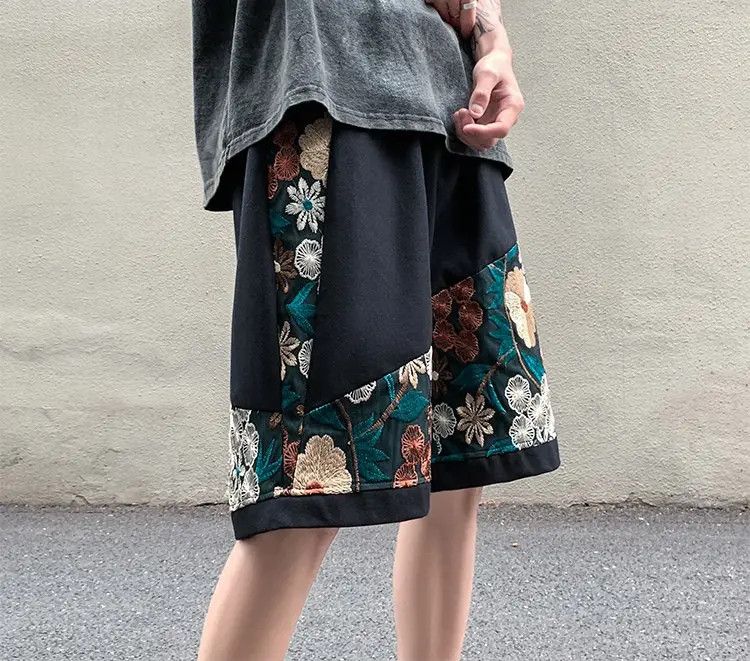 Japanese Brand × Vintage Vintage Embroidered Floral Men's Shorts Pant Size US 38 / EU 54 - 2 Thumbnail