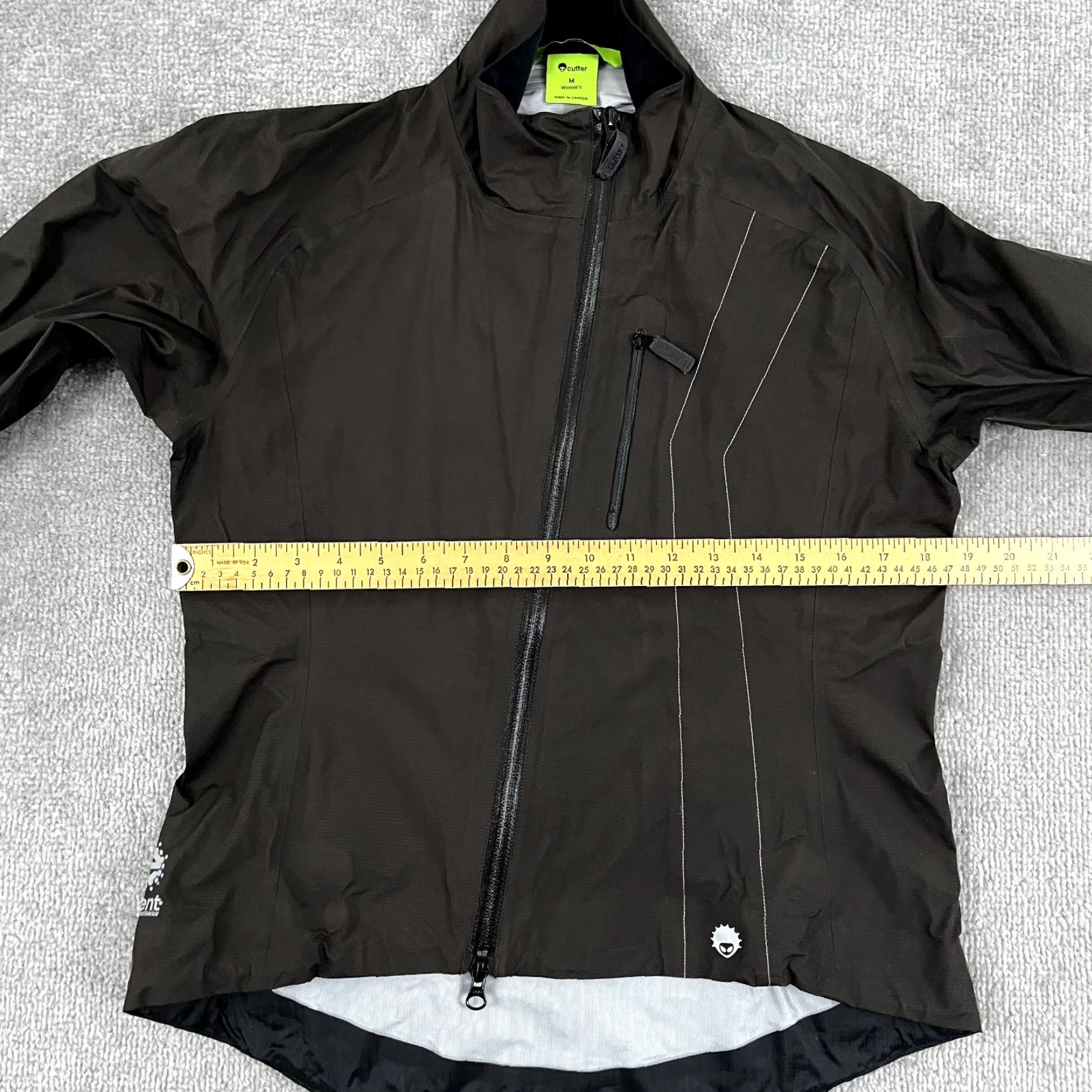 Vintage Cutter Jacket Womens M Faded Black Nylon Waterproof Full Zip Jacket Coat Casual Activewear Sports Outdoor Winter Size M / US 6-8 / IT 42-44 - 6 Thumbnail