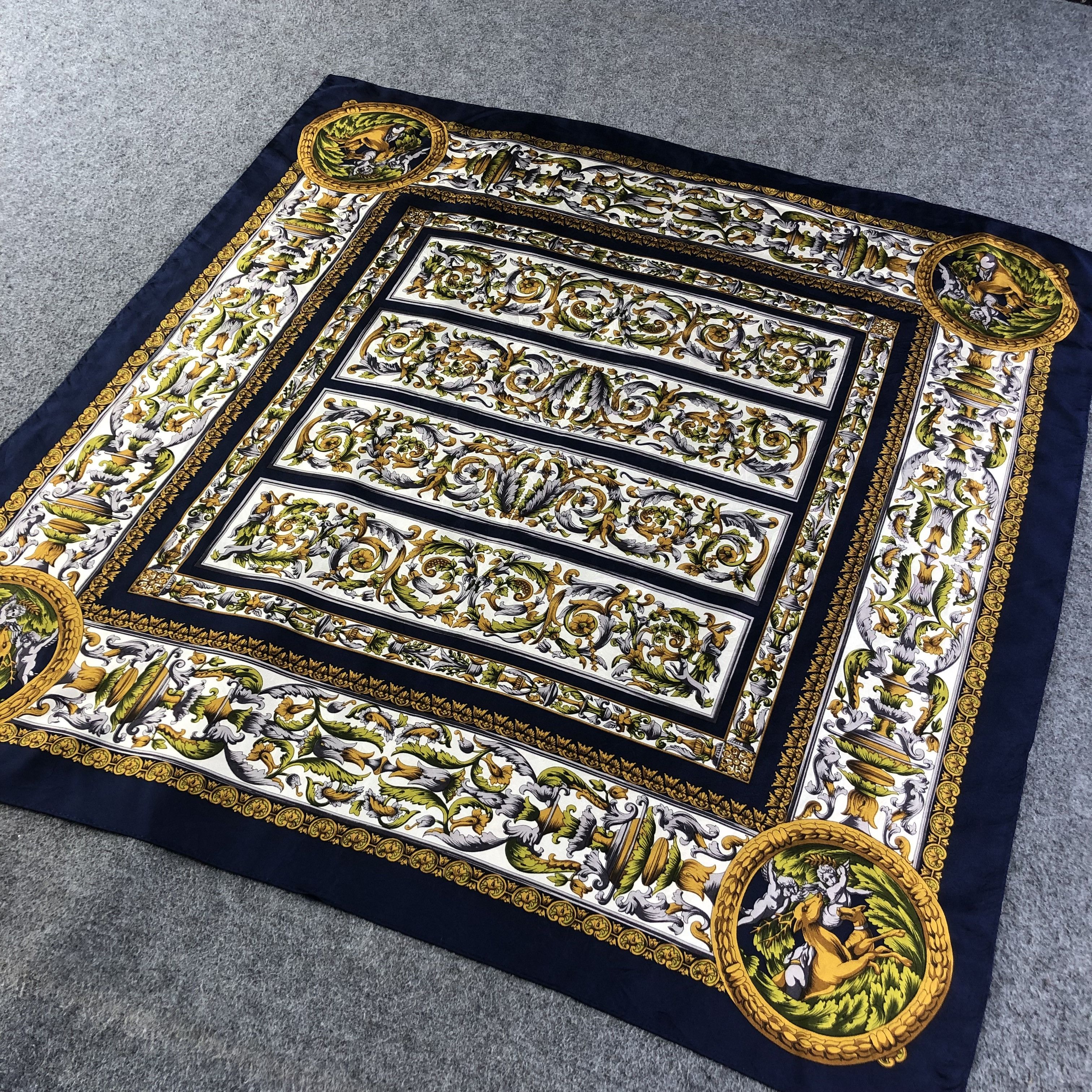 Japanese Brand Luxury Design Silk Scarf M526 Size ONE SIZE - 2 Thumbnail