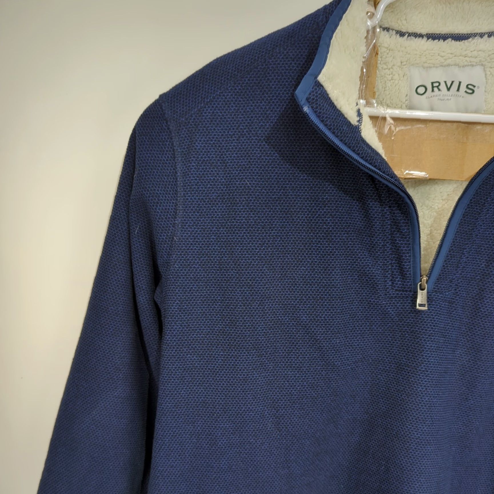 Orvis Orvis Pullover Sweater 2XL Men’s Blue Fleece Sherpa Lined 1/4 Zip Thick Casual Workwear Size US XXL / EU 58 / 5 - 6 Thumbnail