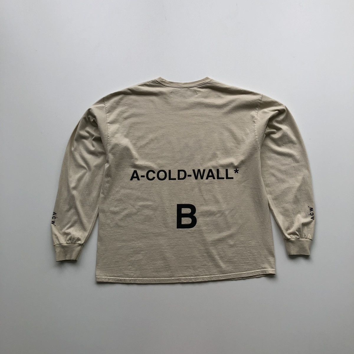 A-COLD-WALL* ACW A Cold Wall by Samuel Ross B Long Sleeve T-Shirt Beige Size US XL / EU 56 / 4 - 3 Thumbnail
