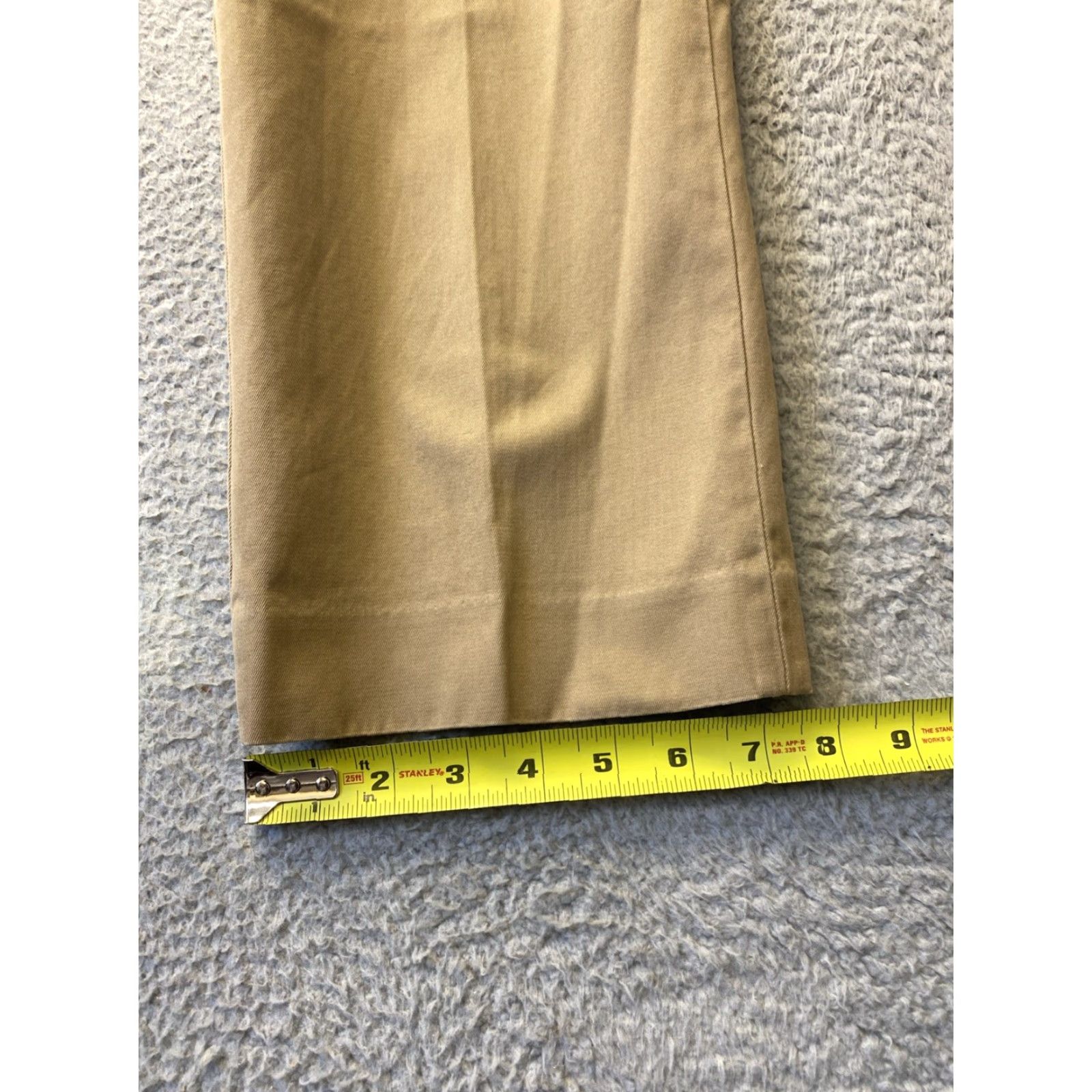 J.Crew J.Crew Chino Pants - Tan Cotton Twill, Flat Front, Tapered Leg, Regular Fit, 34x32, Men's Casual Outdoor Dress Pants Size US 34 / EU 50 - 7 Thumbnail