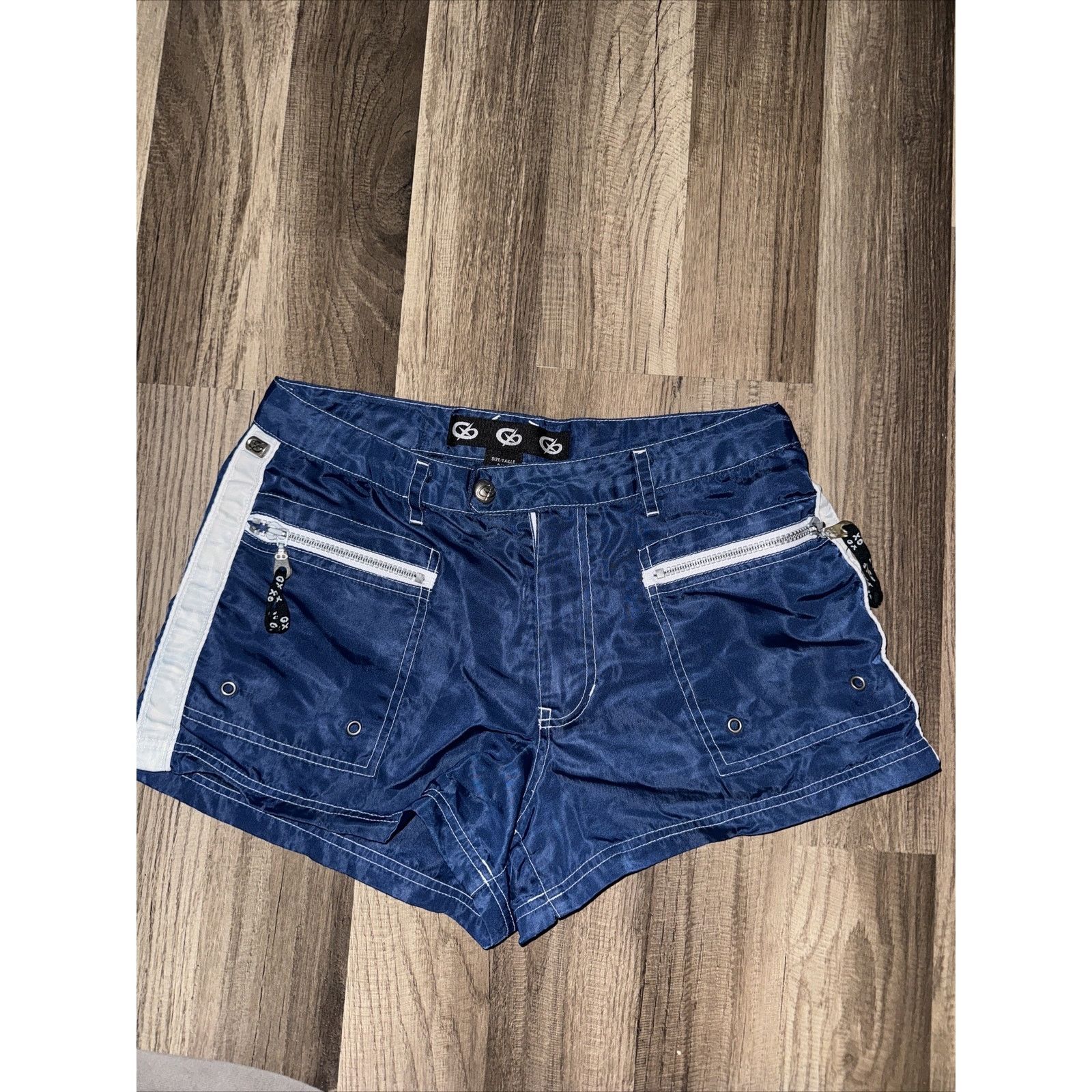 G-Star Y2K G Star Women’s Shorts Blue Nylon With Zippers Size 28 Size 28" / US 6 / IT 42 - 1 Thumbnail