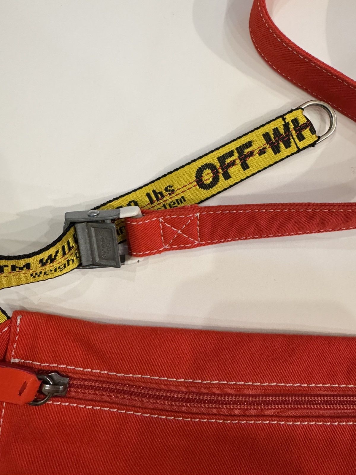 Off-White Off-White - Logo-Print Cotton-Twill Messenger Bag - Red Size ONE SIZE - 9 Thumbnail