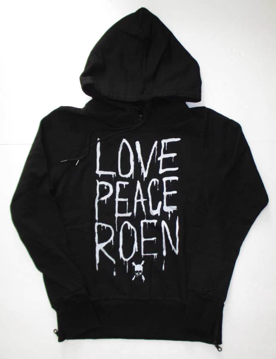 Roen Roen Zip Up Hoodie Love And Peace Skull | Grailed