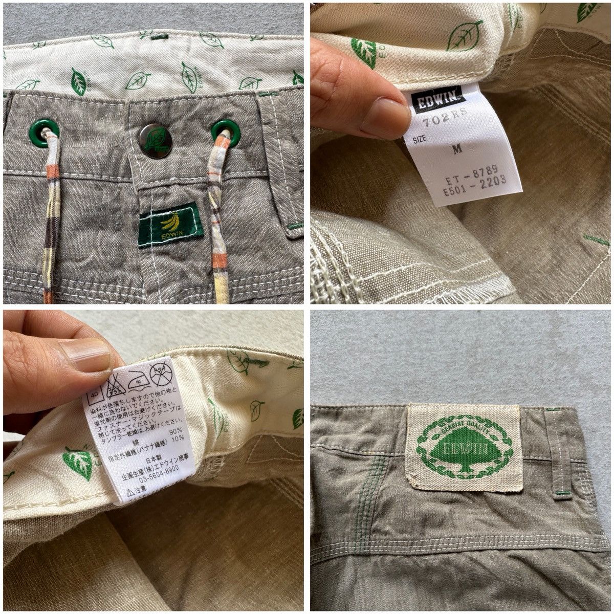 Vintage 702RS Vintage EDWIN TOKYO-JAPAN Jean Roll Ups Denim Pants Size US 33 - 21 Thumbnail