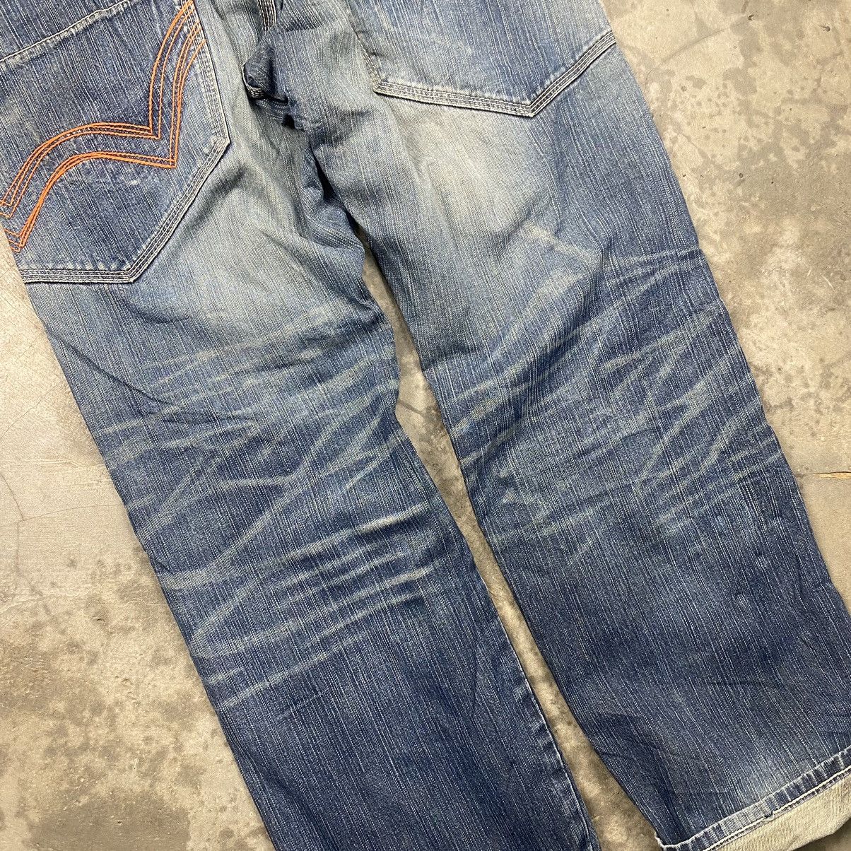 Edwin × Vintage Edwin XV Distressed Rugged Denim Jeans Size US 35 - 11 Thumbnail