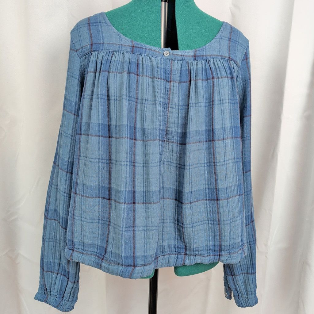 Free People Free People CP Shades USA Made Plaid Double Cloth Top Large. Size L / US 10 / IT 46 - 4 Thumbnail