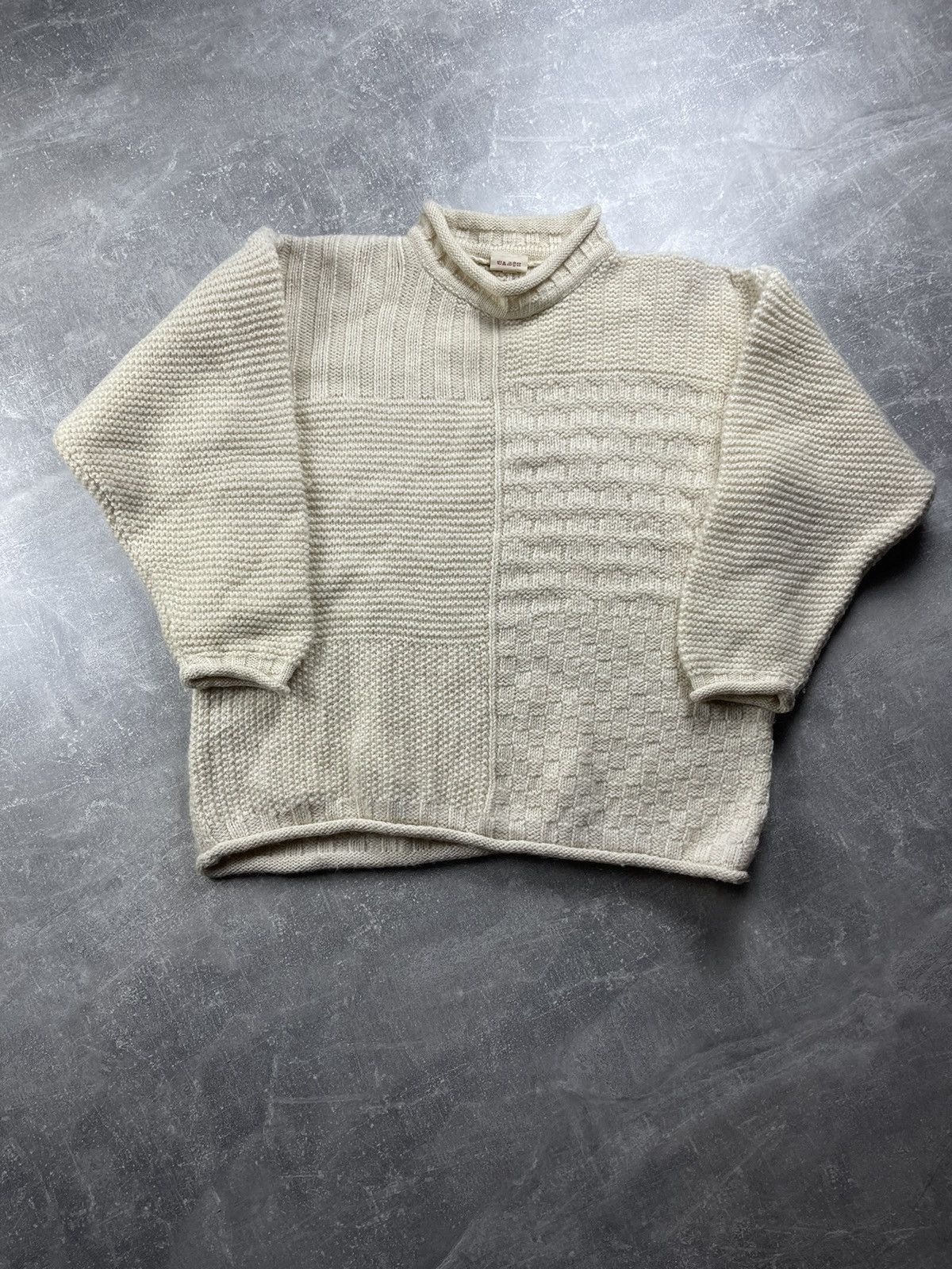 Other Hessnatur 100% Virgin Wool Textured Knit Sweater Cream Size US M / EU 48-50 / 2 - 3 Thumbnail