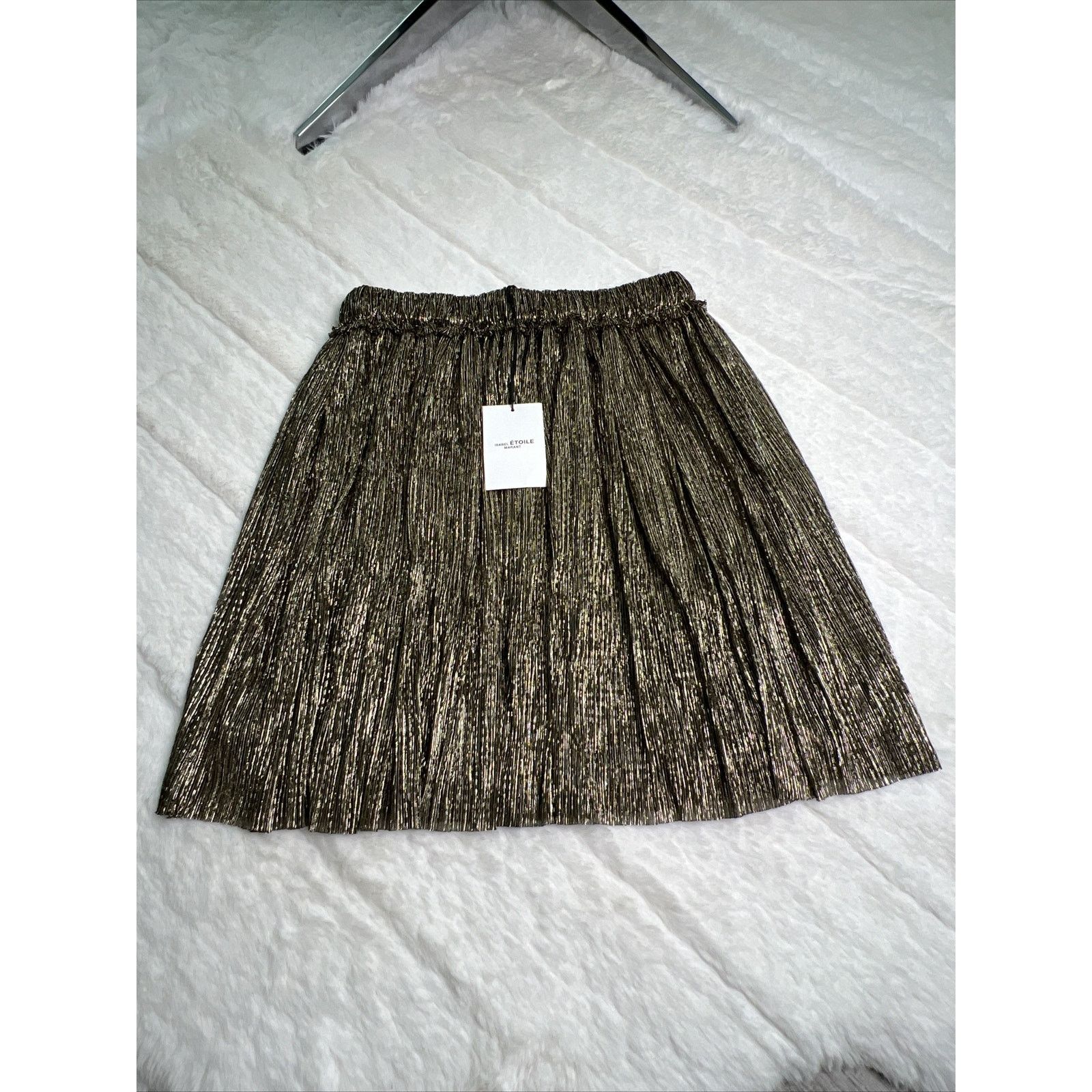 Isabel Marant ISABEL MARANT-Etoile Mini Skirt-Dore/Gold-Size 34- W/Tag’s Size 25" / US 0 / IT 36 - 1 Thumbnail