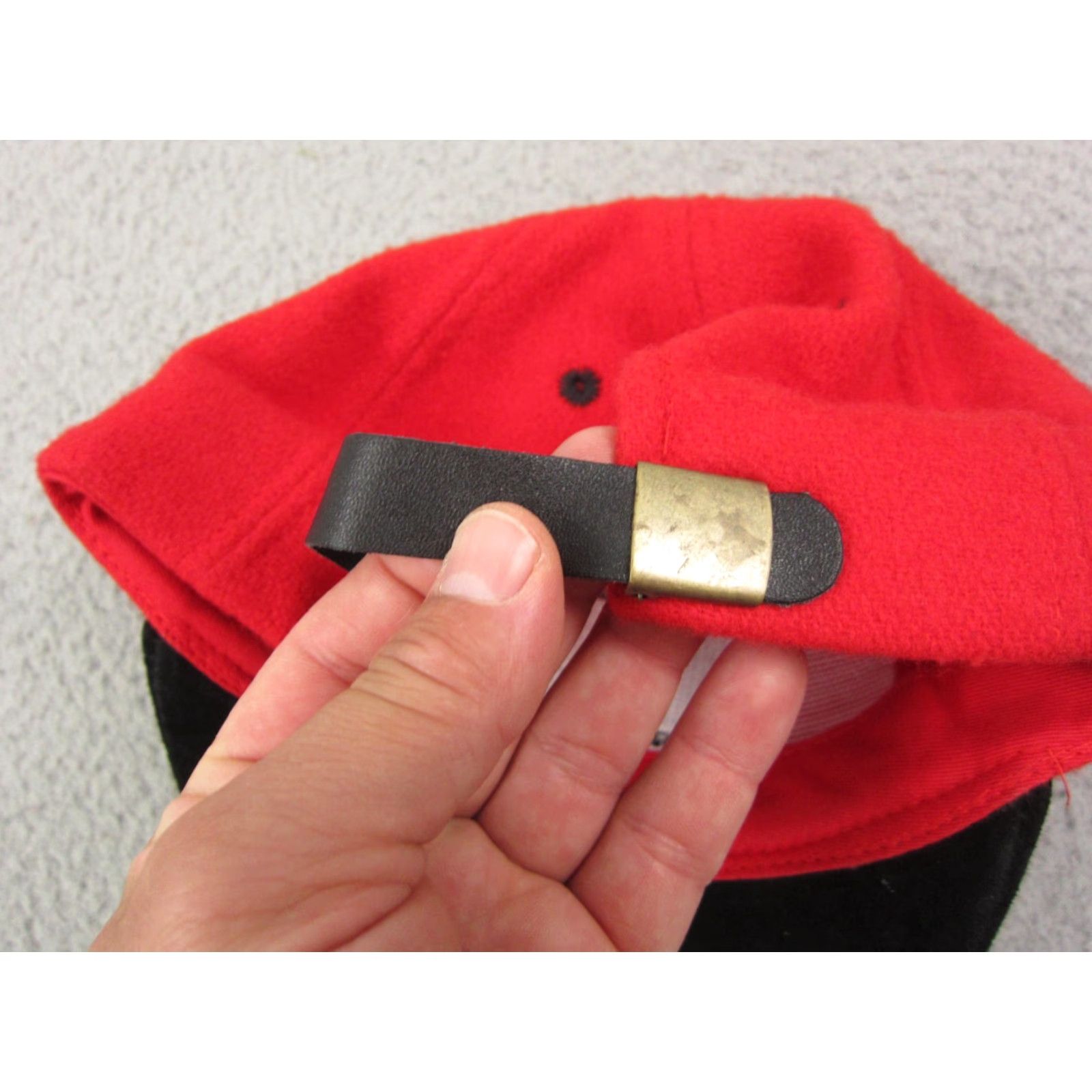 Vintage VINTAGE DIRECTV Hat Mens Snapback One Size Red Black Wool Suede Brim 80s 90s USA Sports Adjustable Alloy Pacific Sportswear Mens Hats Size ONE SIZE - 5 Thumbnail