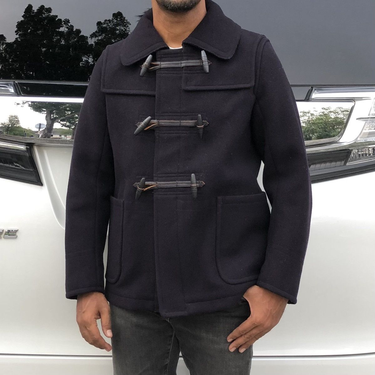 Japanese Brand Marvy Jamoke Men’s Wool Short Duffle Winter Coat Jacket Size US M / EU 48-50 / 2 - 5 Thumbnail