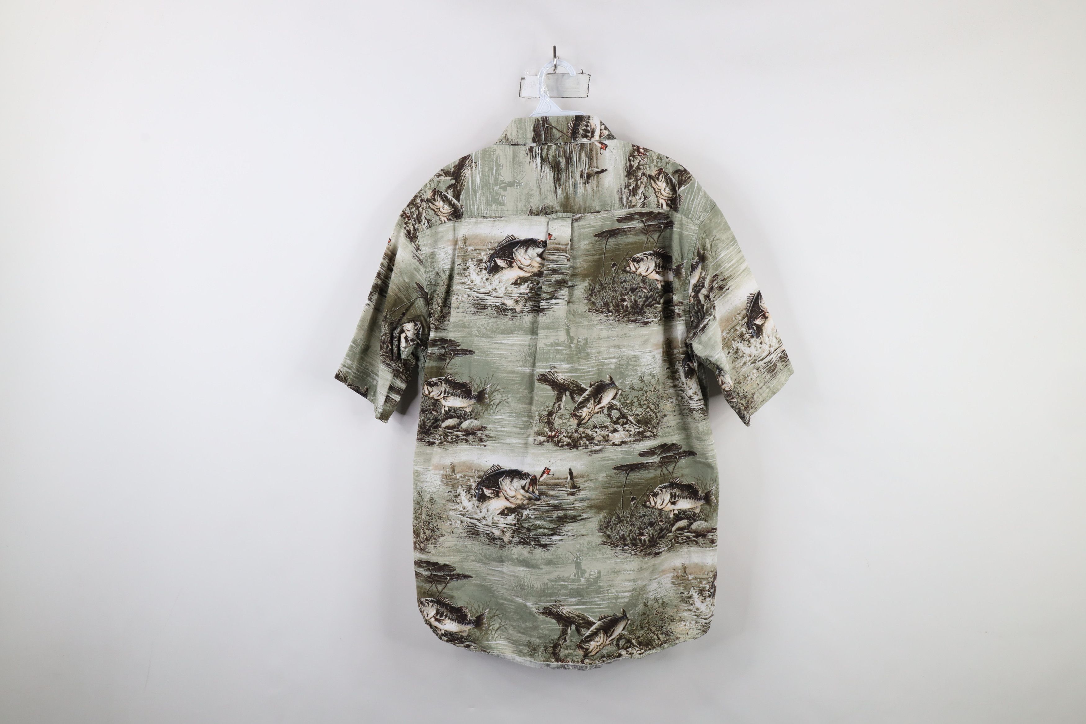 Vintage Vintage 90s Streetwear Fishing All Over Print Button Shirt Size US L / EU 52-54 / 3 - 9 Thumbnail