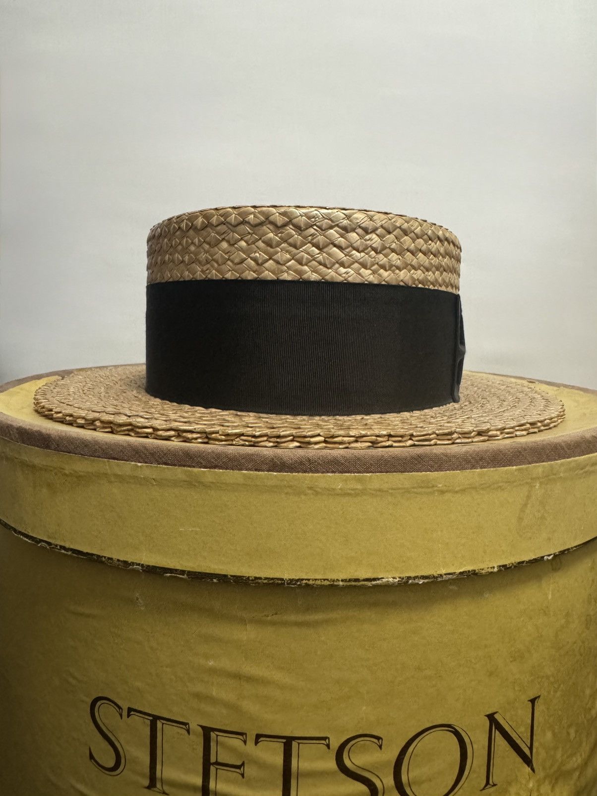Other 50s Stetson Select Boater Hat size: 7 3/8 Size 38 - 1 Thumbnail