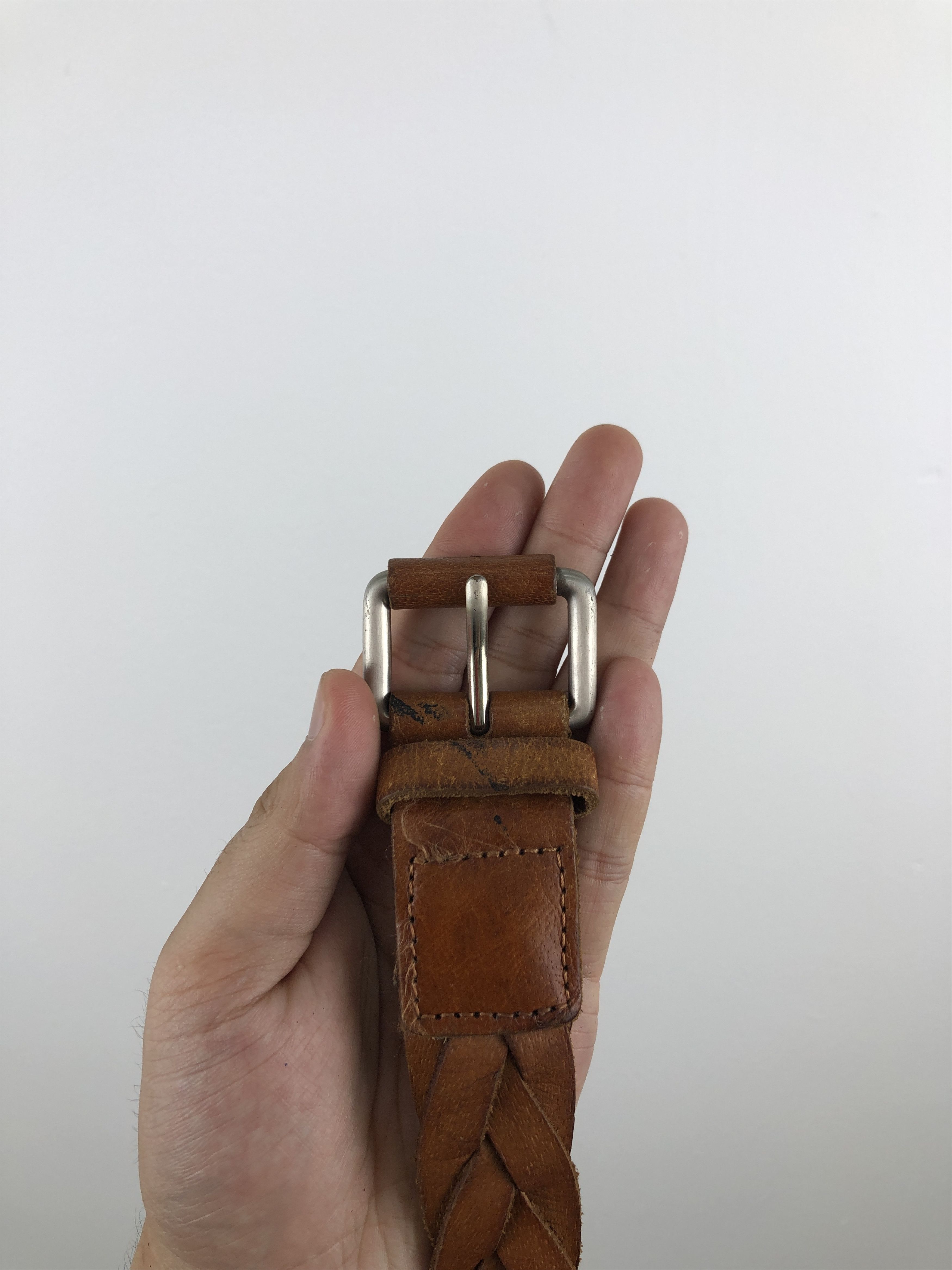 Japanese Brand Braided Leather Buckle Japanese Brand Belt B0014 Size ONE SIZE - 4 Thumbnail