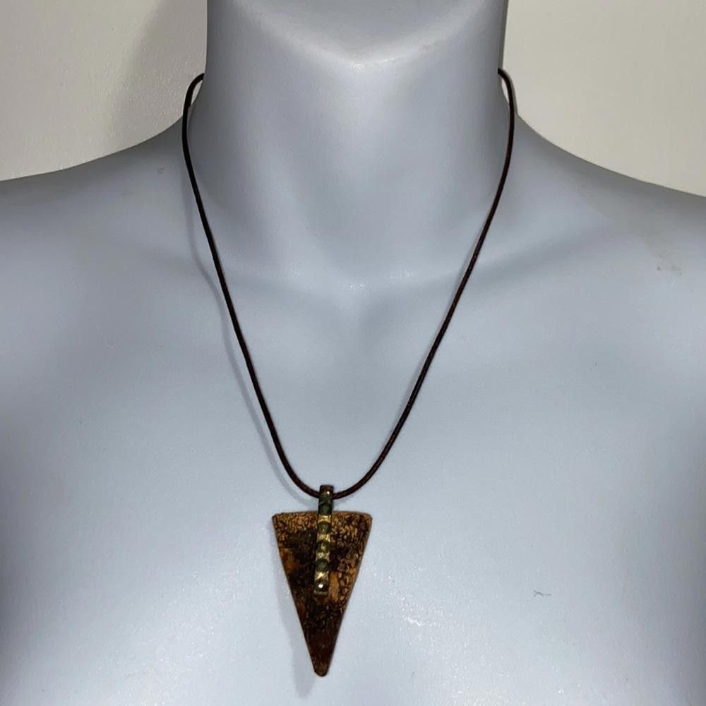 Designer Handmade Wooden & Leather Summer Necklace Size ONE SIZE - 6 Thumbnail