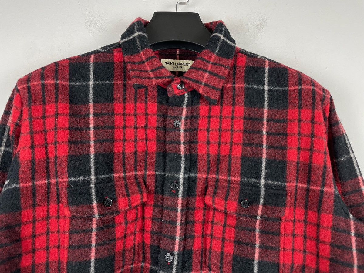 Saint Laurent Paris Saint Laurent Pairs SLP SS18 Flannel Plaid Shirt Size US M / EU 48-50 / 2 - 7 Thumbnail
