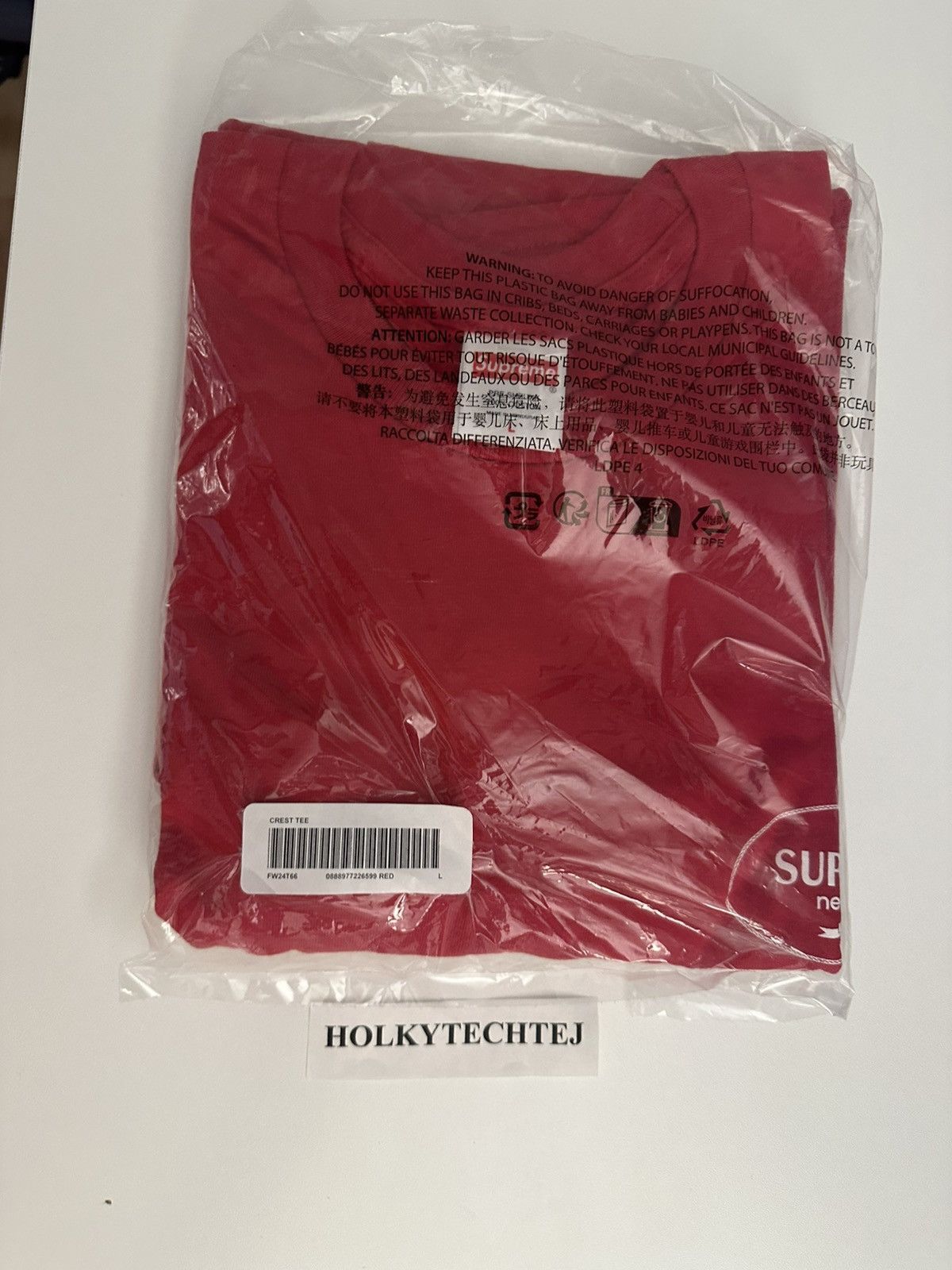 Supreme Supreme Crest Tee Size US L / EU 52-54 / 3 - 3 Thumbnail