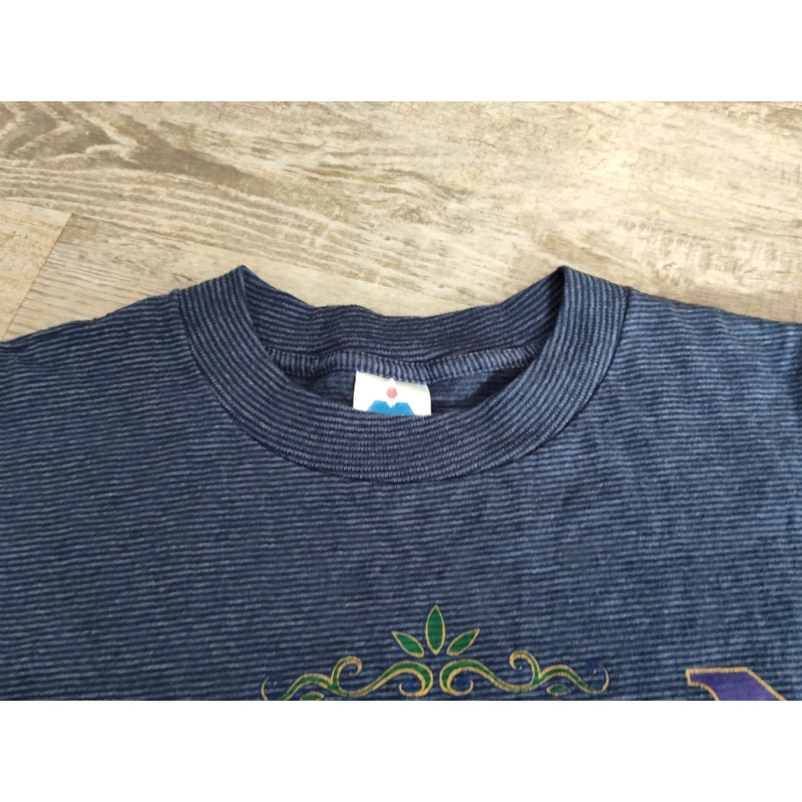 Vintage VINTAGE Miller USA Michigan Tee Shirt Striped Single Stitch T-Shirt Regular Fit Size L Blue Cotton Polyester Men Mens Size US L / EU 52-54 / 3 - 4 Thumbnail