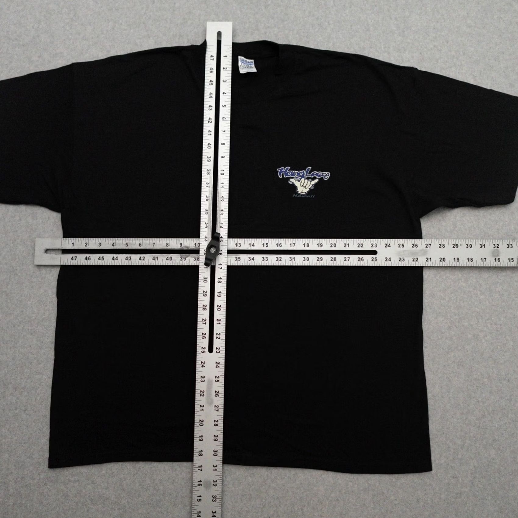 Gildan VINTAGE Hawaii T-Shirt Mens 2XL Black Hang Loose Surf Beach 31x26 GILDAN Shirt Mens 2XL Black Beach USA 90s Size US XXL / EU 58 / 5 - 3 Thumbnail