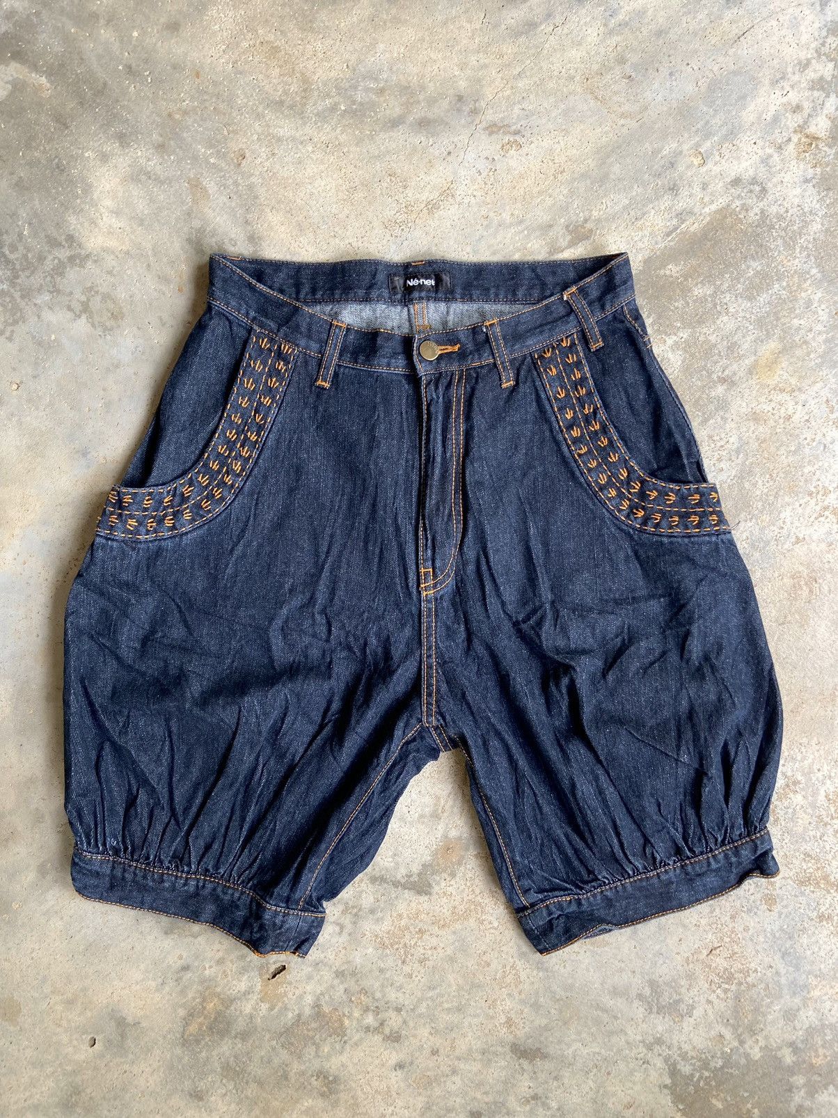 Issey Miyake Ne-net by Issey Miyake balloon denim short pants Size US 29 - 1 Thumbnail
