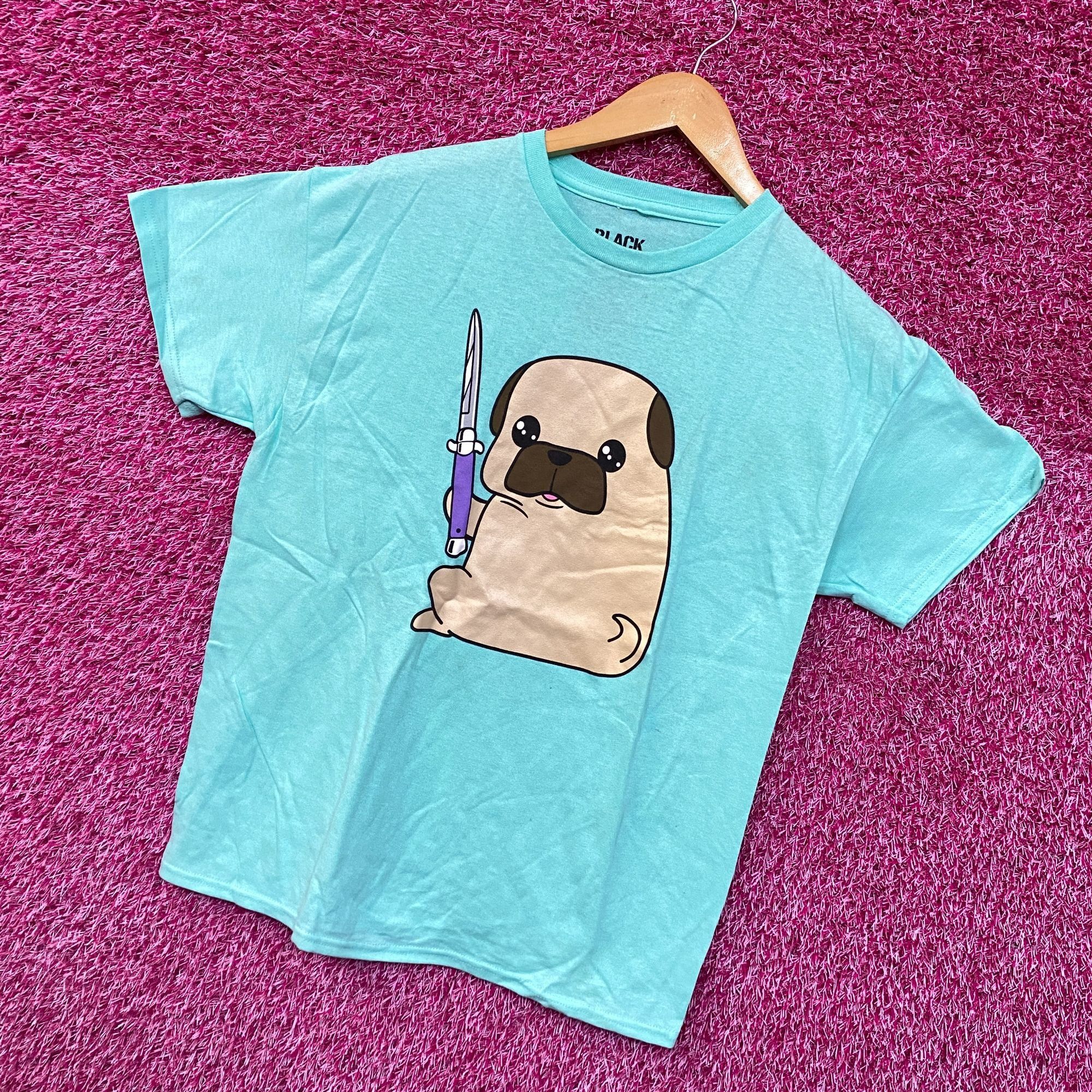 Other Doug The Thug Pug Butterfly Knife Kawaii Pop Art Tee M Size US M / EU 48-50 / 2 - 3 Thumbnail