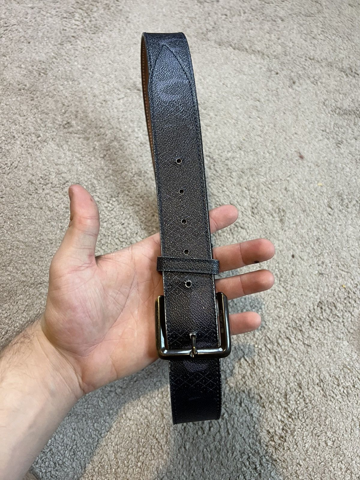 Etro Etro Textured leather belt Italian artisan luxury grail Size 42 - 3 Thumbnail