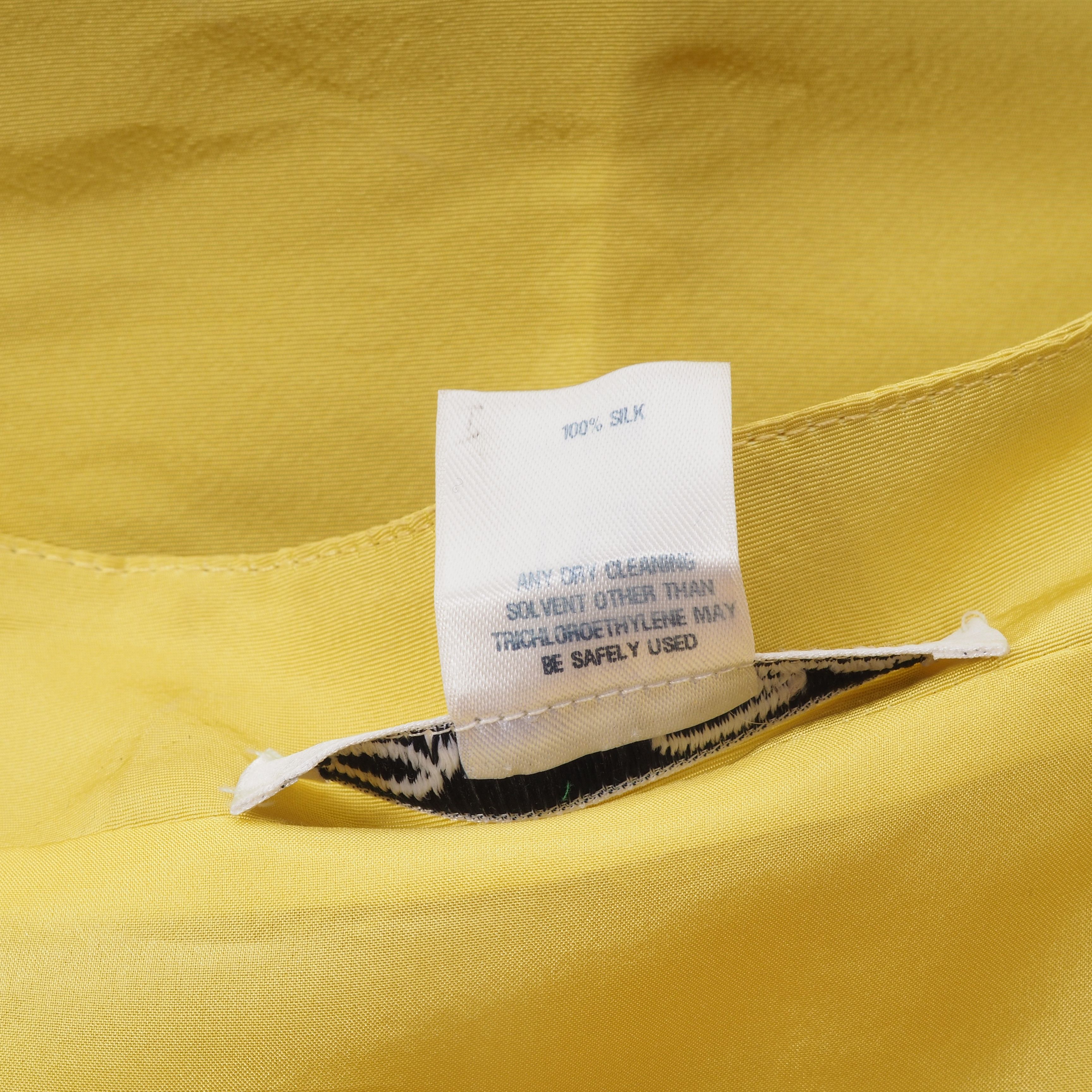Oscar De La Renta Oscar de la Renta Vintage Yellow Silk Jumpsuit Size 28" / US 6 / IT 42 - 6 Thumbnail