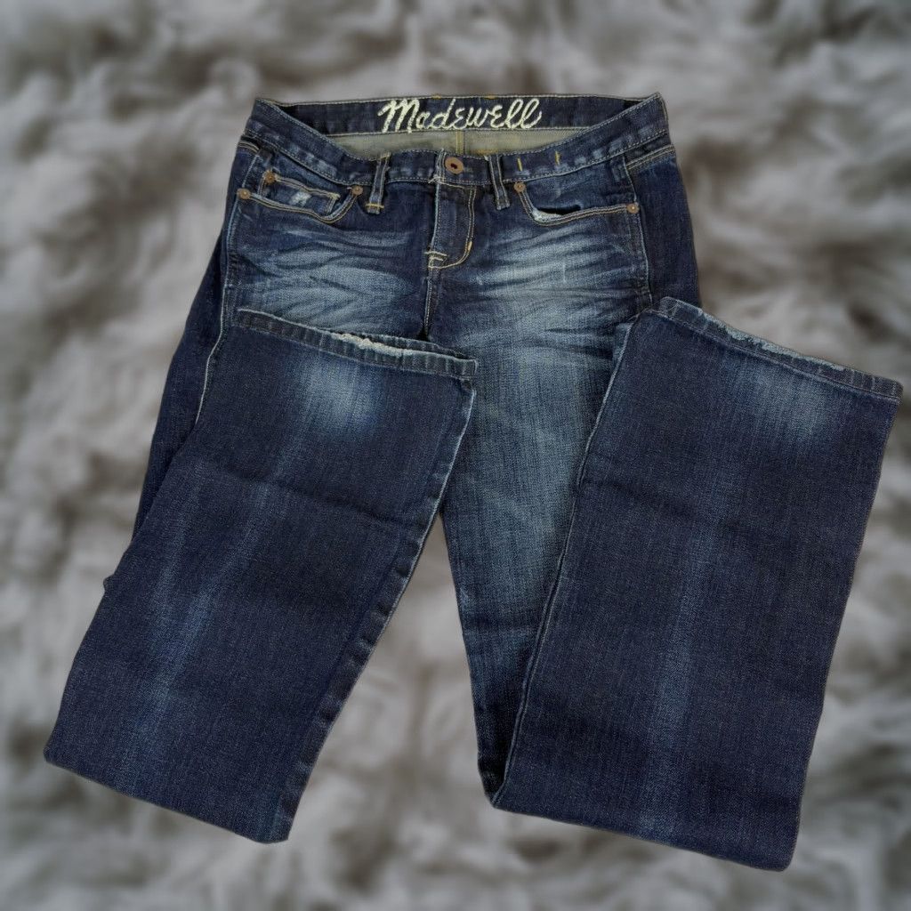 Madewell Madewell Jeans Womens 28W x 30L Medium Wash Low Rise Straight Stretch Denim Shirt? Size 28" / US 6 / IT 42 - 1 Thumbnail