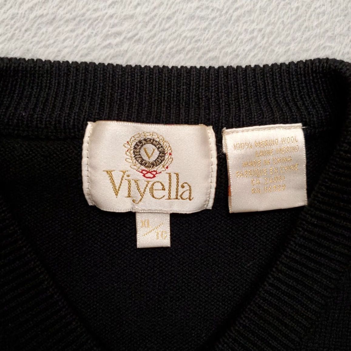 Vintage VINTAGE Viyella Sweater Vest Mens XL Black 100% Merino Wool Grandpa Core Classic Retro Size US XL / EU 56 / 4 - 3 Thumbnail