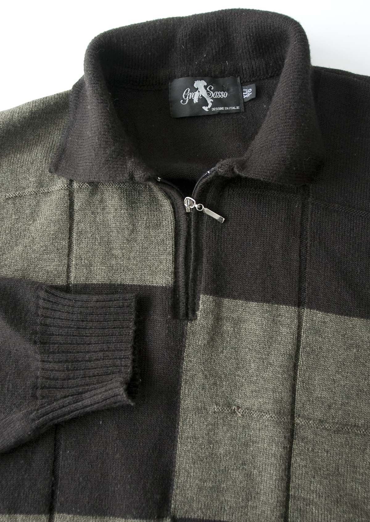 Gran Sasso Gran Sasso Sweater 1/4 Zip Size XL Black / Gray Size US XL / EU 56 / 4 - 2 Thumbnail
