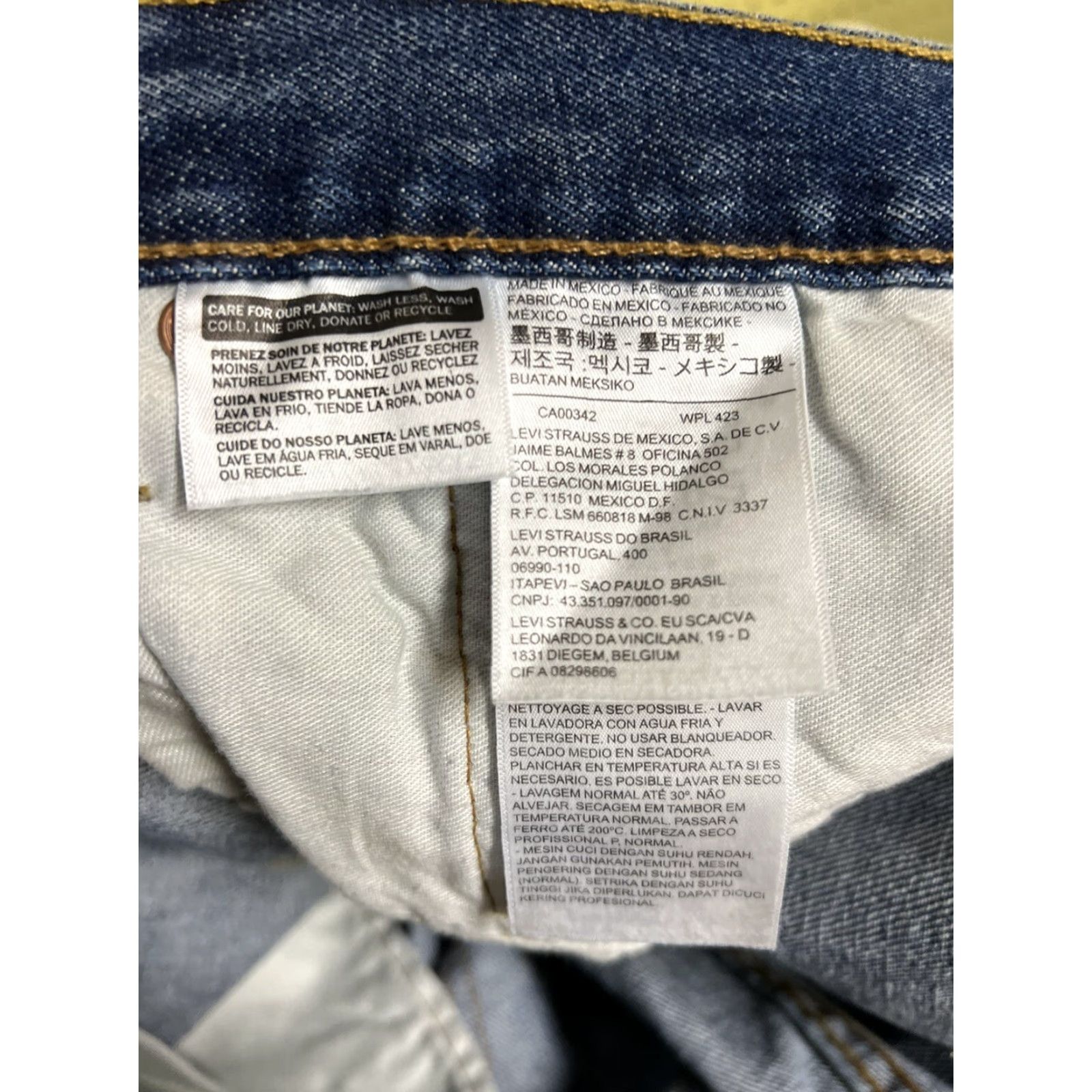 Levi's Levi's 501 Original Straight Jeans Mens 38x29 Medium Blue Denim Size US 38 / EU 54 - 4 Thumbnail