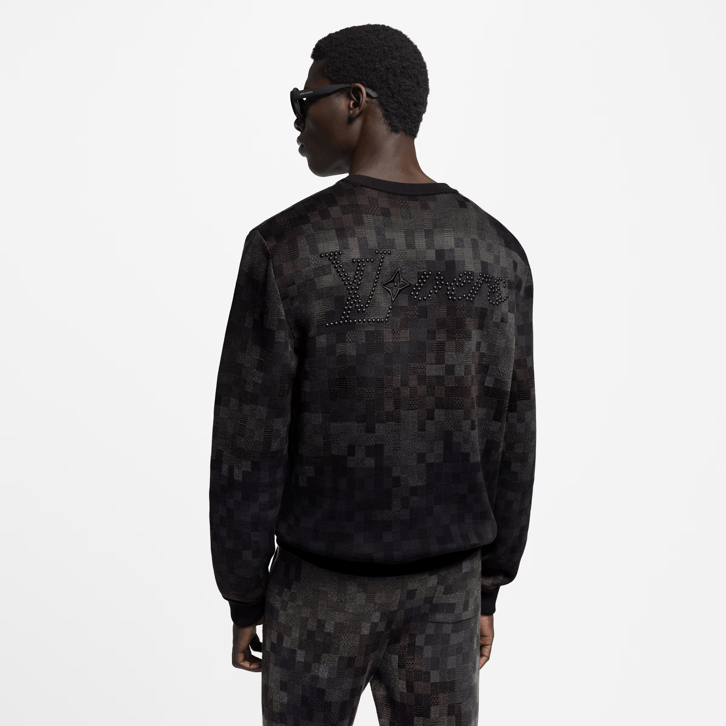 Louis Vuitton Damoflage Jacquard Jumper Size US XL / EU 56 / 4 - 2 Thumbnail