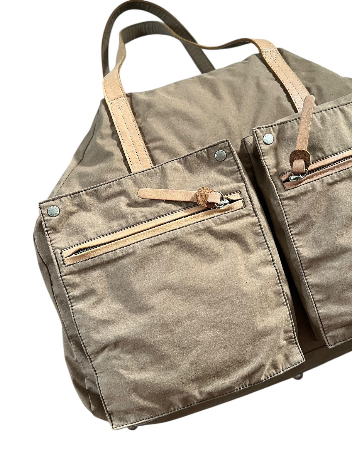 Yohji Yamamoto 2000s Y’SACCS Leather-Trim Boston Bag Size ONE SIZE - 10 Thumbnail
