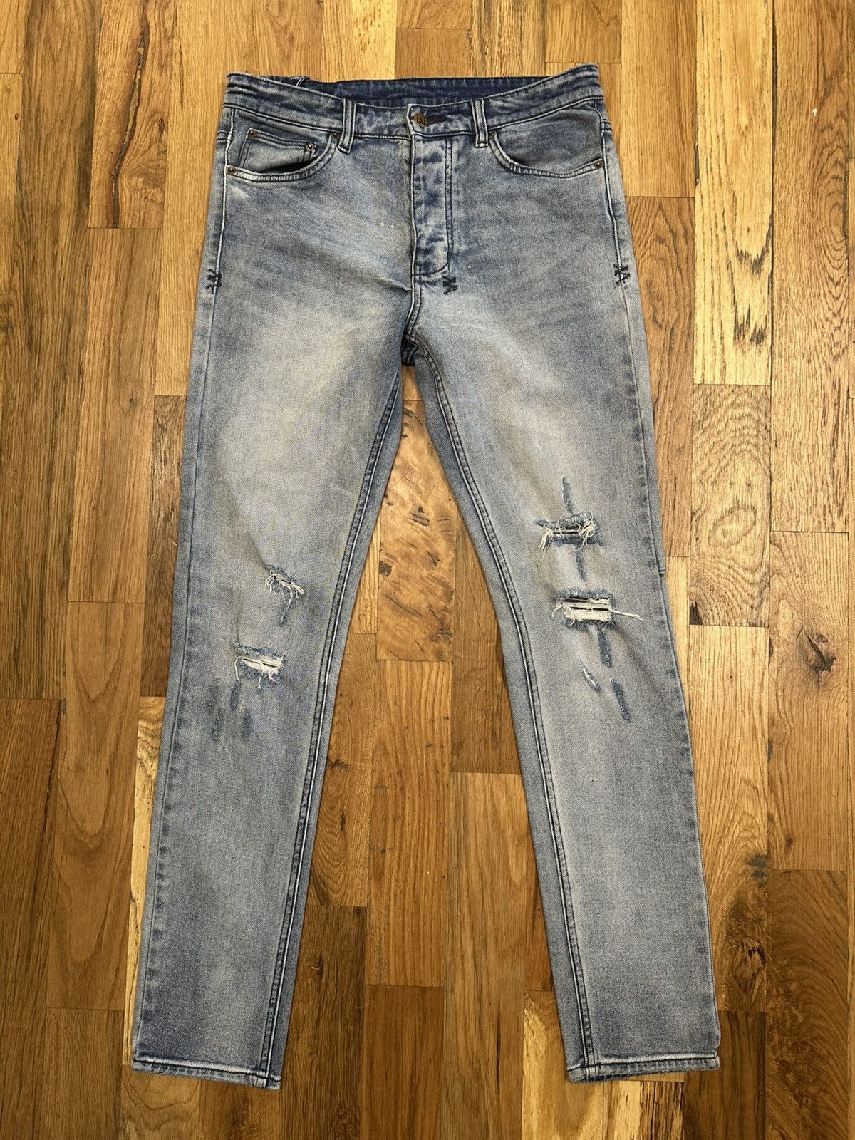 Ksubi Ksubi Knee Distress Blue Denim Jeans Size 31 Size US 31 - 1 Thumbnail