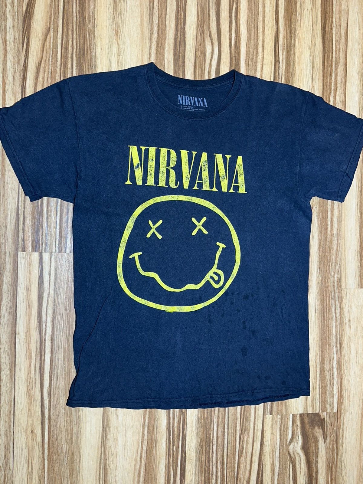 Nirvana Black T-Shirt with Yellow Nirvana print Size US L / EU 52-54 / 3 - 2 Thumbnail