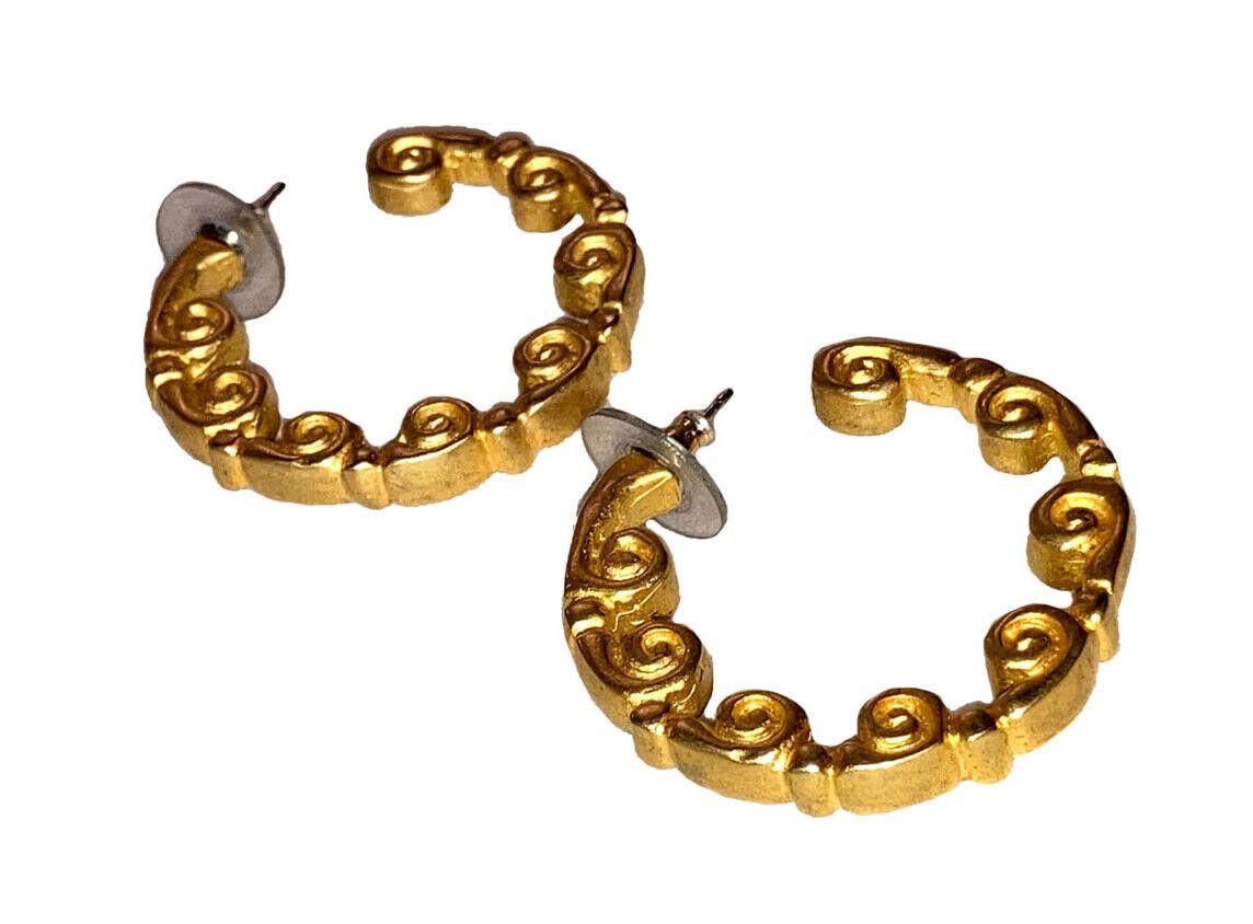 Karl Lagerfeld Karl Lagerfeld Scrollwork Hoop Earrings Size ONE SIZE - 4 Thumbnail