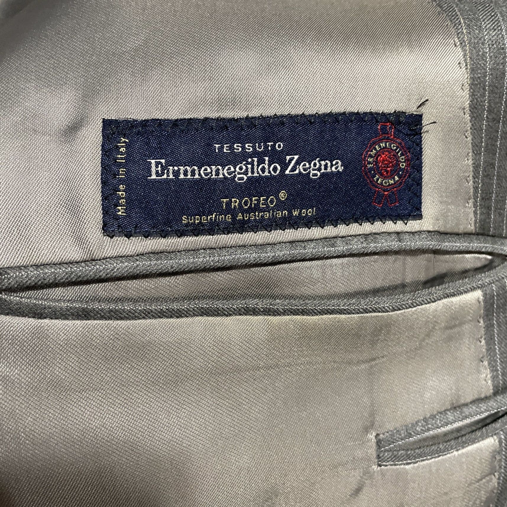 Ermenegildo Zegna Ermenegildo Zegna Blazer Men’s Single-Breasted 42L Wool Gray Notch Lapel Four-Button Viscose Lining Italy Size 42 Regular Vintage: No Size 42R - 3 Thumbnail