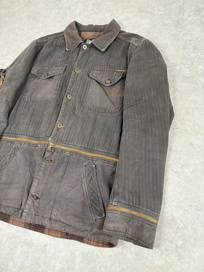 Dolce & Gabbana AW2003 Dolce & Gabbana Grey Faded Military Cargo Detachable Jacket Size US L / EU 52-54 / 3 - 5 Thumbnail