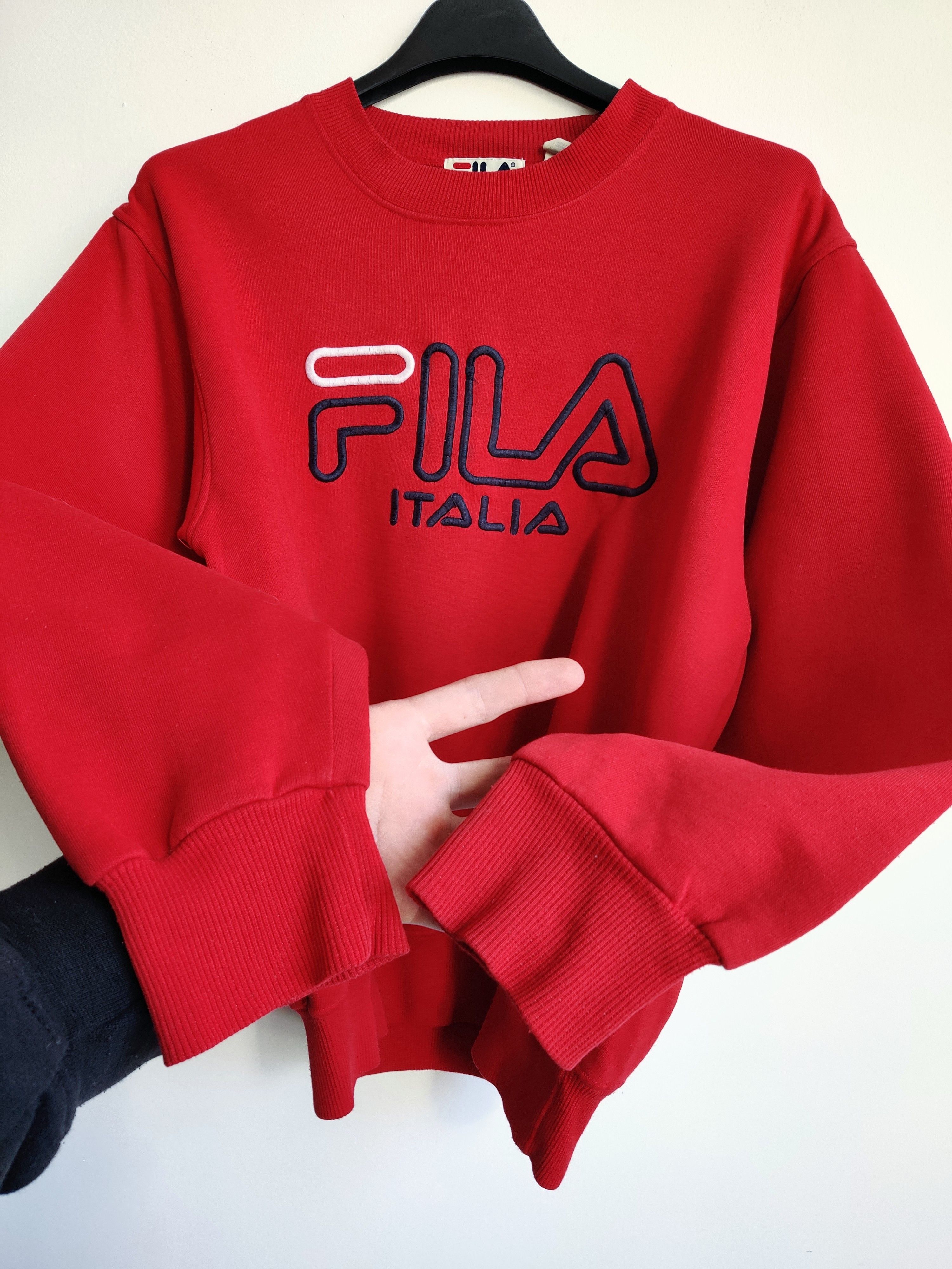Fila Vintage Fila sweatshirt big logo red 90s Size US S / EU 44-46 / 1 - 3 Thumbnail
