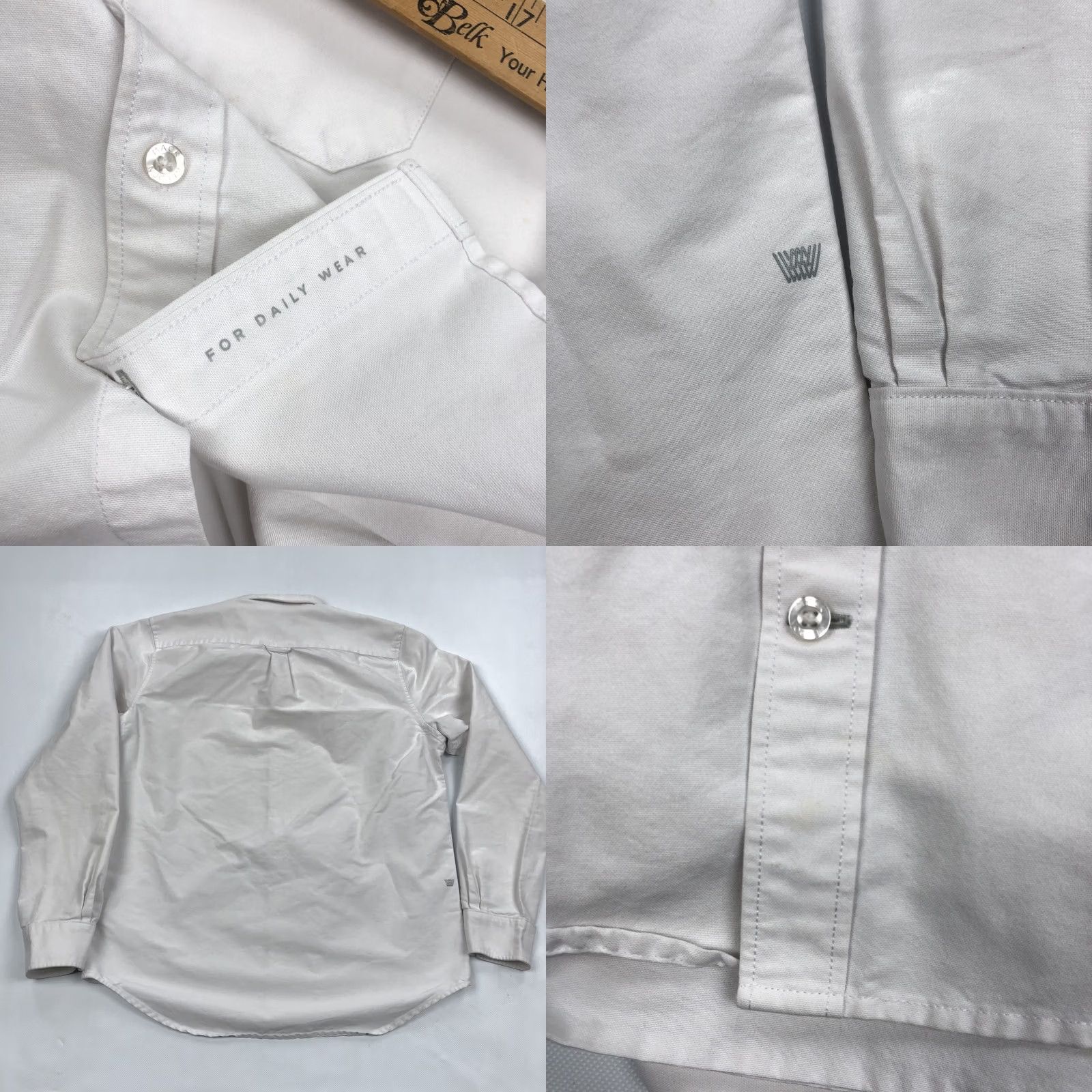 Vintage Mack Weldon Men's White Oxford Cloth Button Down Shirt Medium Cotton Blend OCBD Size US M / EU 48-50 / 2 - 8 Thumbnail