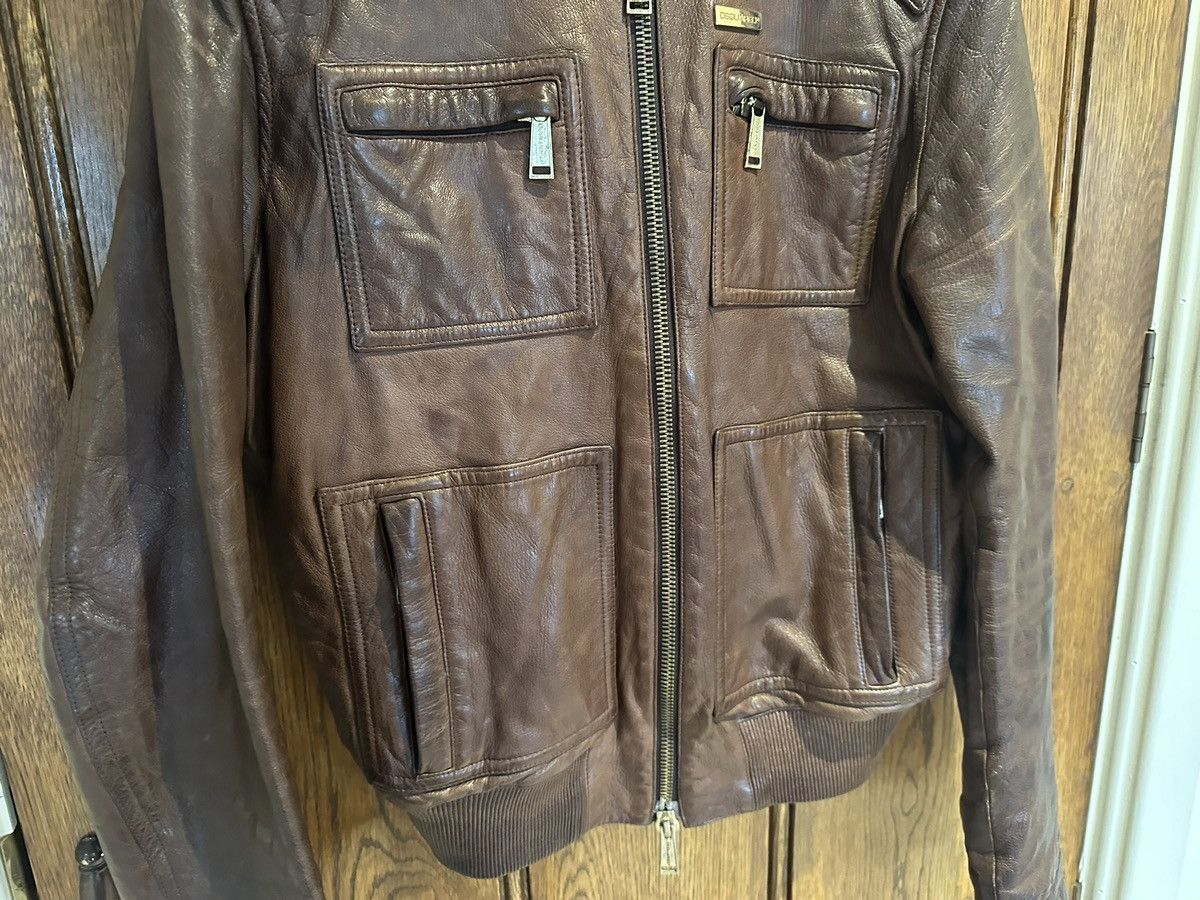 Dsquared2 SS09 Dsquared archive brown leather jacket grail Size US M / EU 48-50 / 2 - 14 Thumbnail