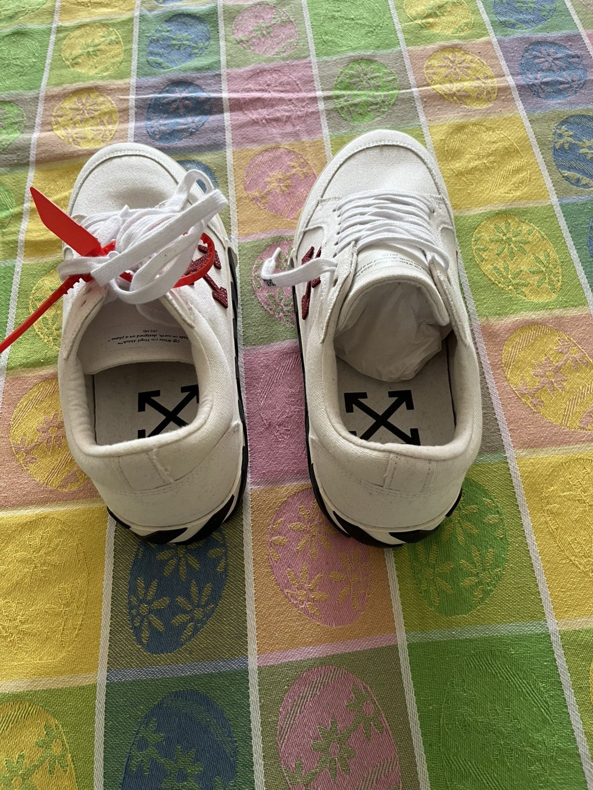 Off-White Off- White Vulcanized Canvas Sneaker white/violet Size US 10.5 / EU 43-44 - 5 Thumbnail