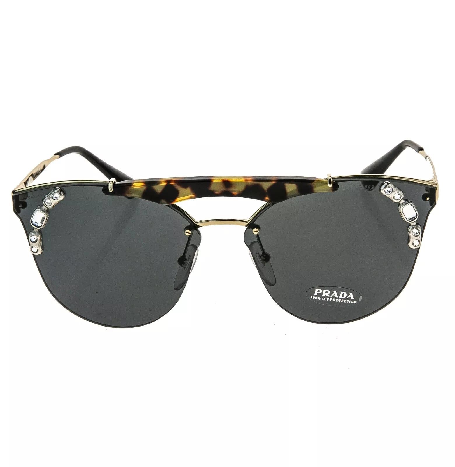 Prada PRADA ORNATE Gold Black Fashion Sunglasses 53U PR53US 53US Size ONE SIZE - 5 Thumbnail